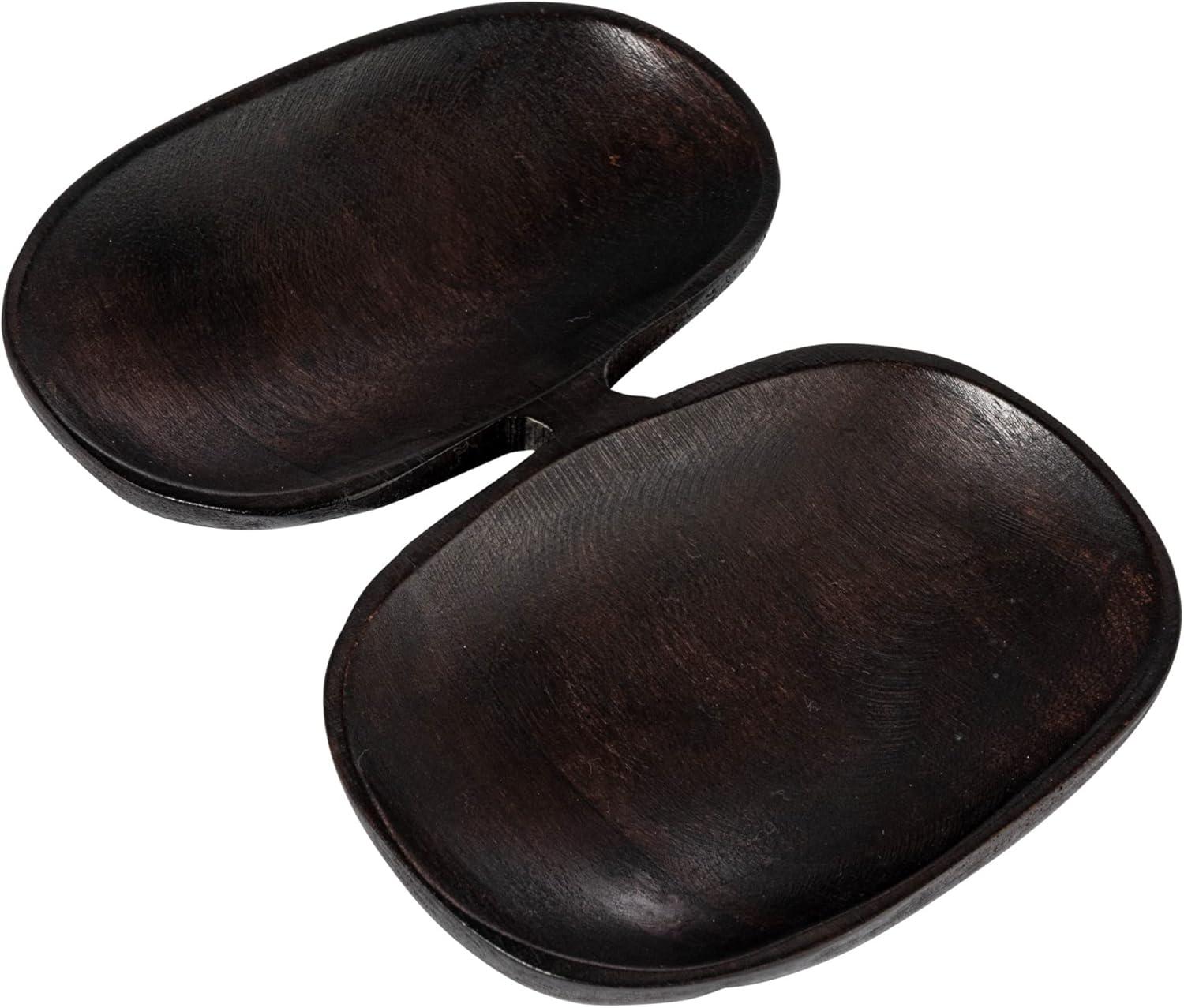 Bloomingville Modern Wood Serving Dish with 2 Sections, Brown