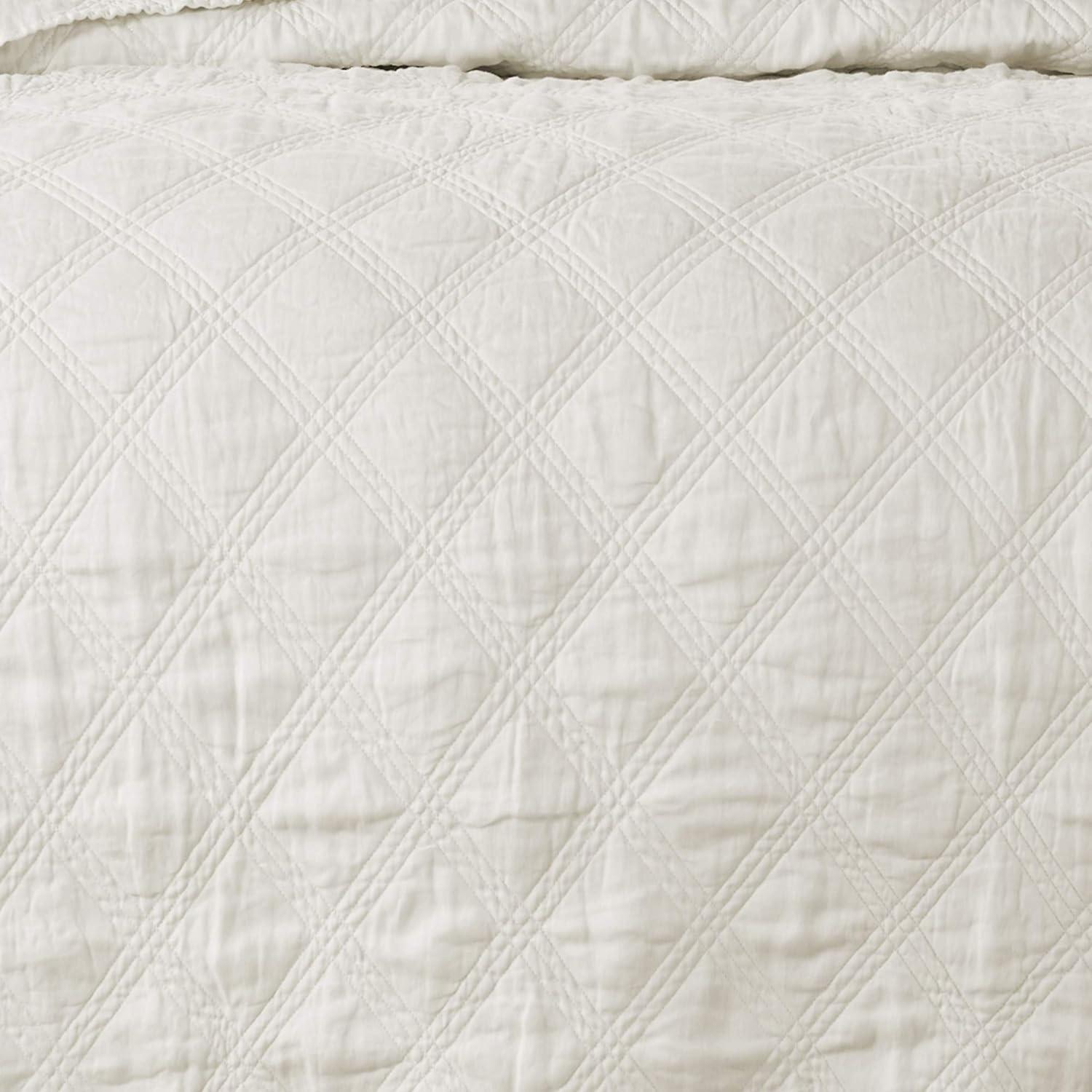 Linen Front/Cotton Back Twin/Twin XL Quilt - Cream - Levtex Home