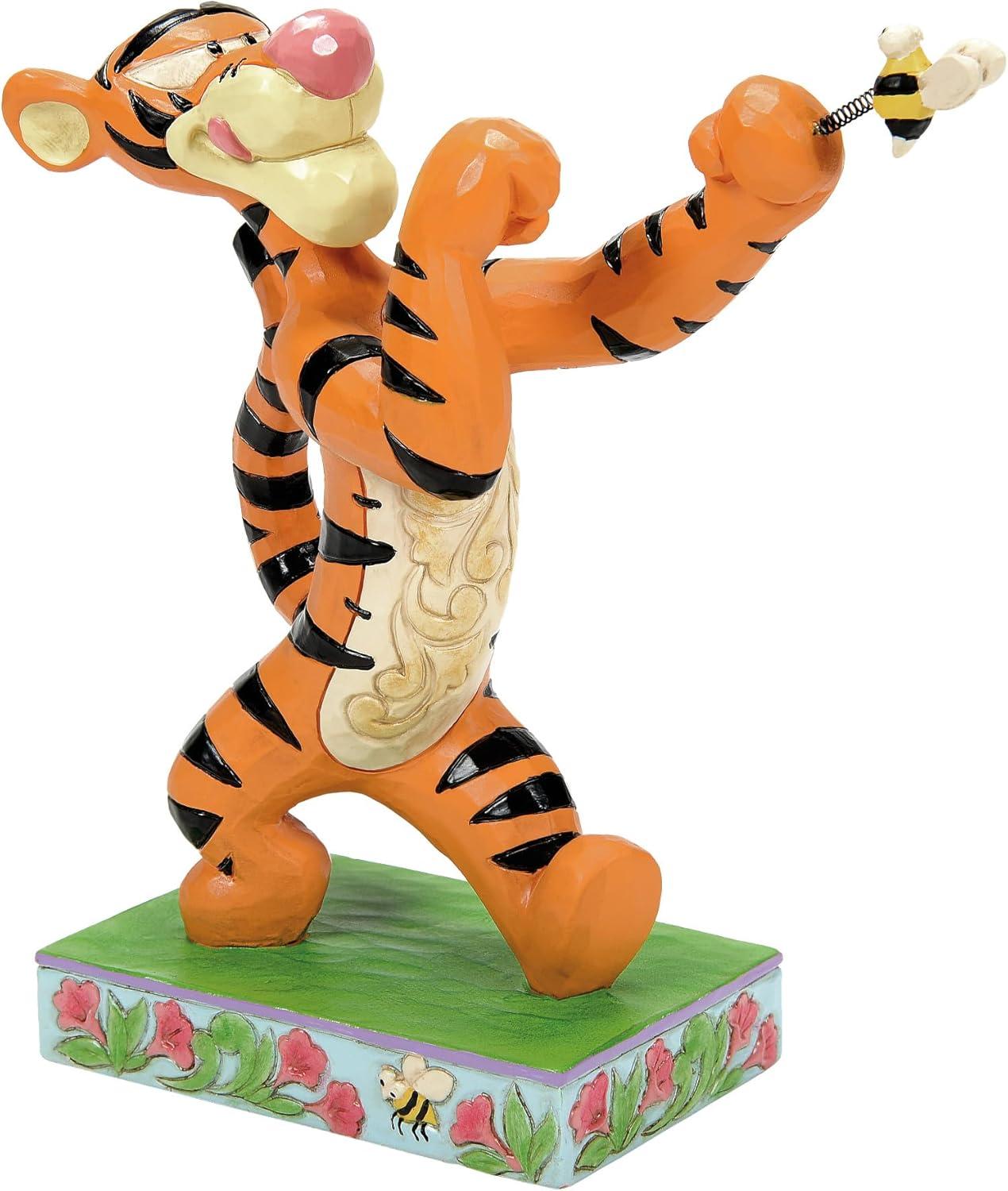 Jim Shore Disney Traditions Jim Shore Winnie the Pooh Tigger Fighting Bee Figurine 5.5in H