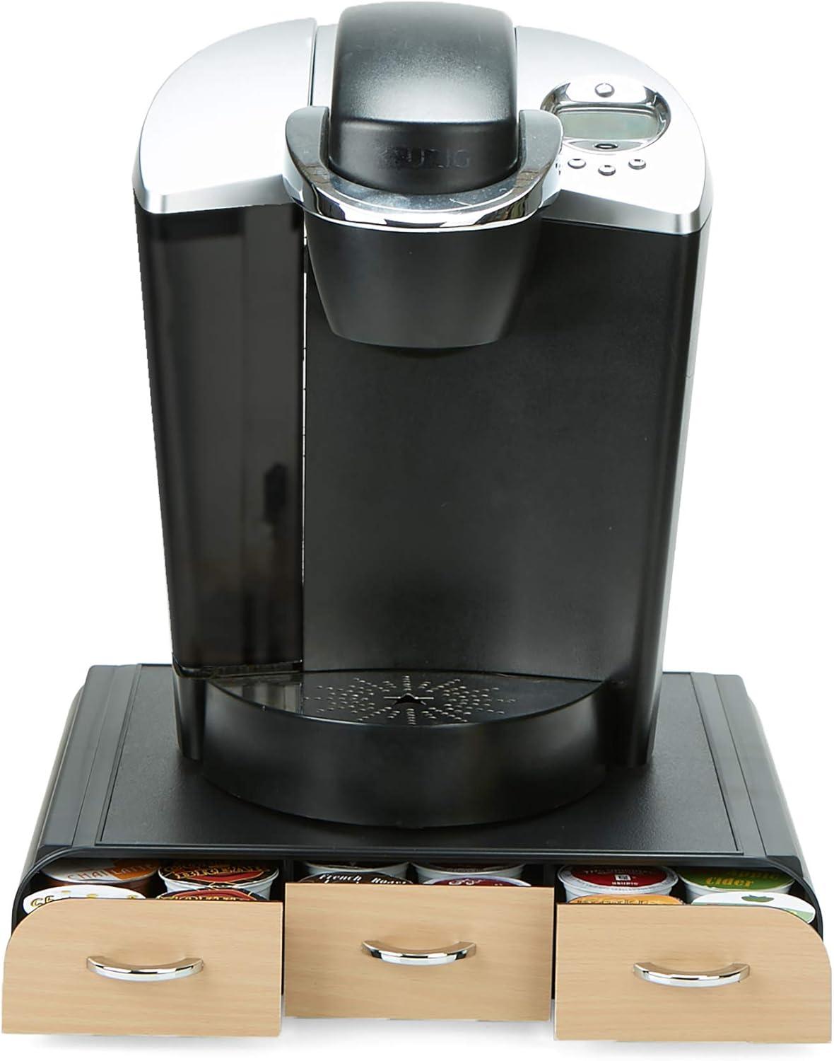 Mind Reader Single Serve Coffee Pod Organizer with 3 Drawers, 36 Pod Capacity, Countertop