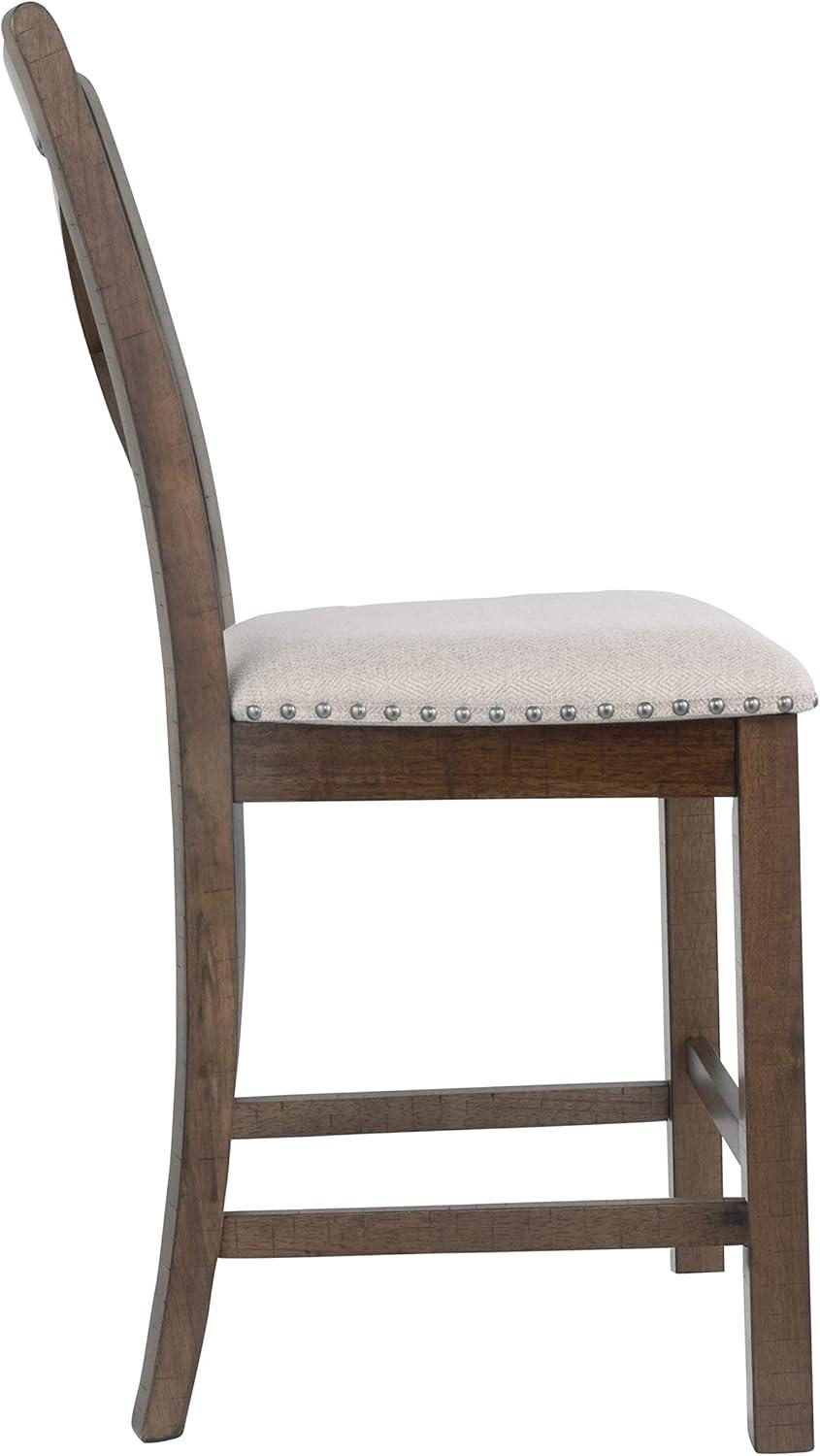 Cisneros Upholstered Counter Stool with Solid Wood Frame