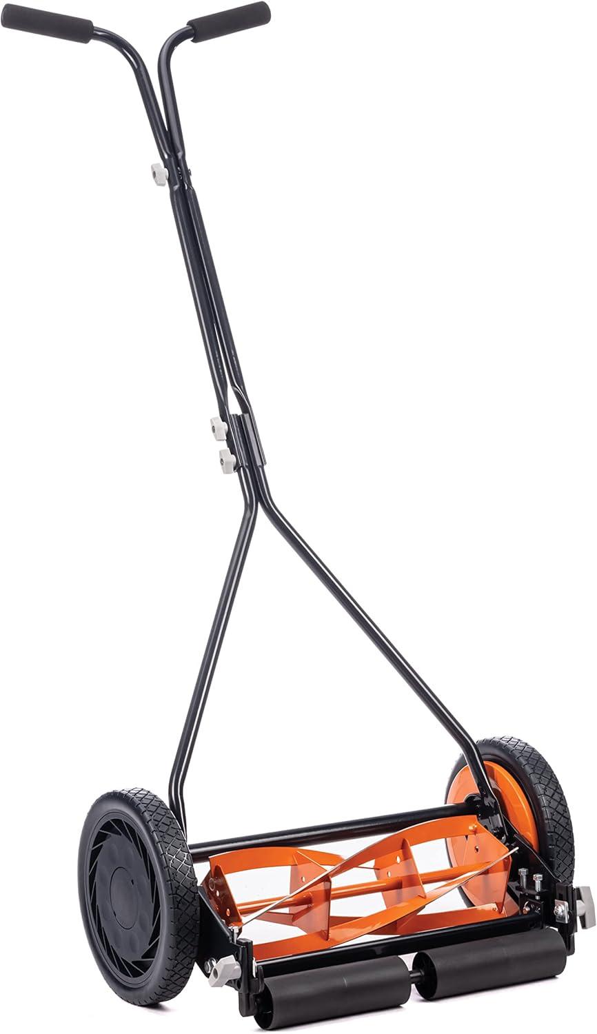 16 in. 4-Blade Manual Walk Behind Reel Lawn Mower
