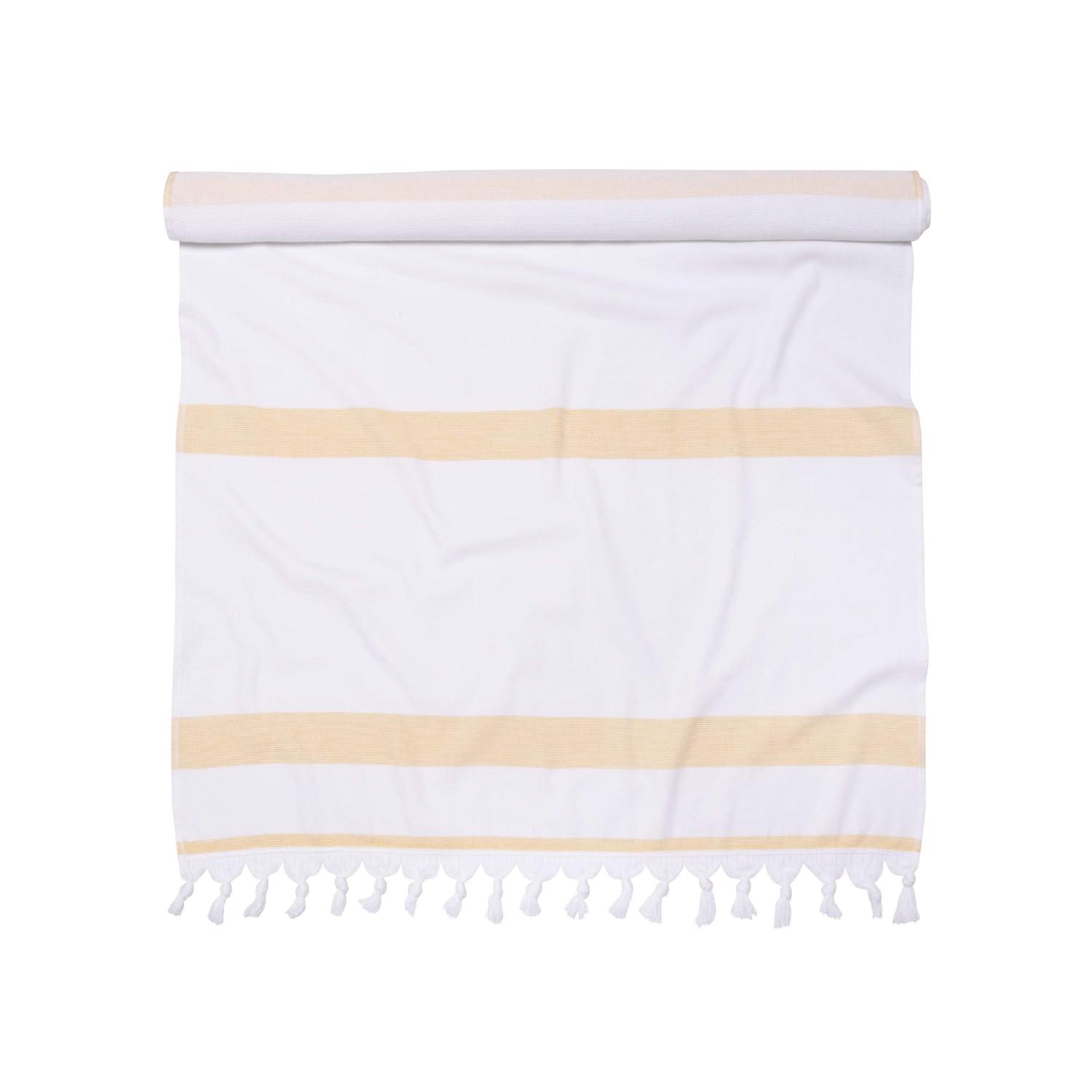 Impressions Ula Stripe Fouta Beach Towel with Tassels