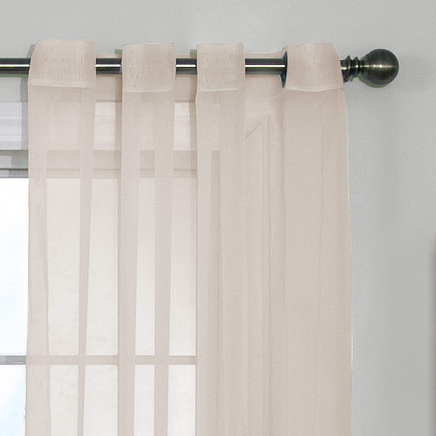 ARM & HAMMER Ivory Odor-Neutralizing Sheer Voile Curtain, 59” x 120”