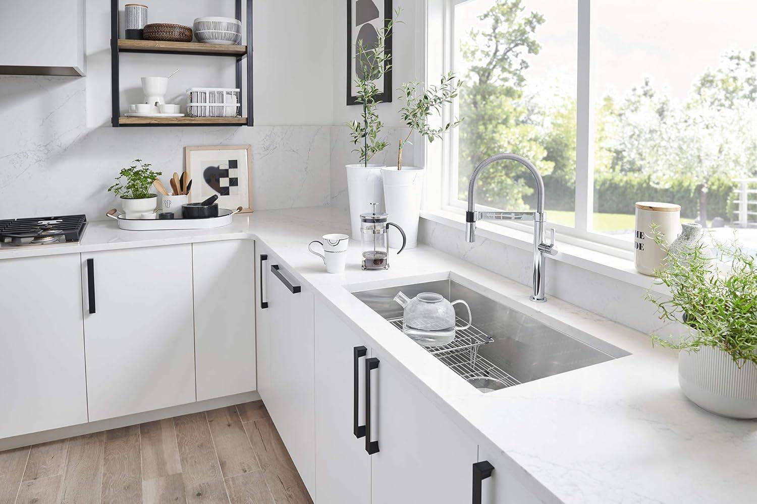 Stainless Steel Elevated Sink Grid for Quatrus Ergon, Cerana 33" and Cuvee 32" Super Single Sinks