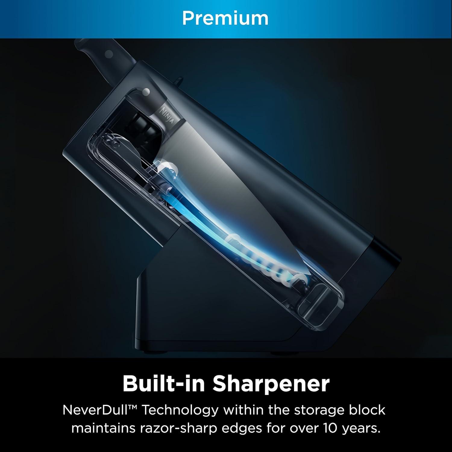 Ninja Ninja® Foodi® NeverDull 17-Piece Premium Knife System, Knife Block Set with Built-in Sharpener