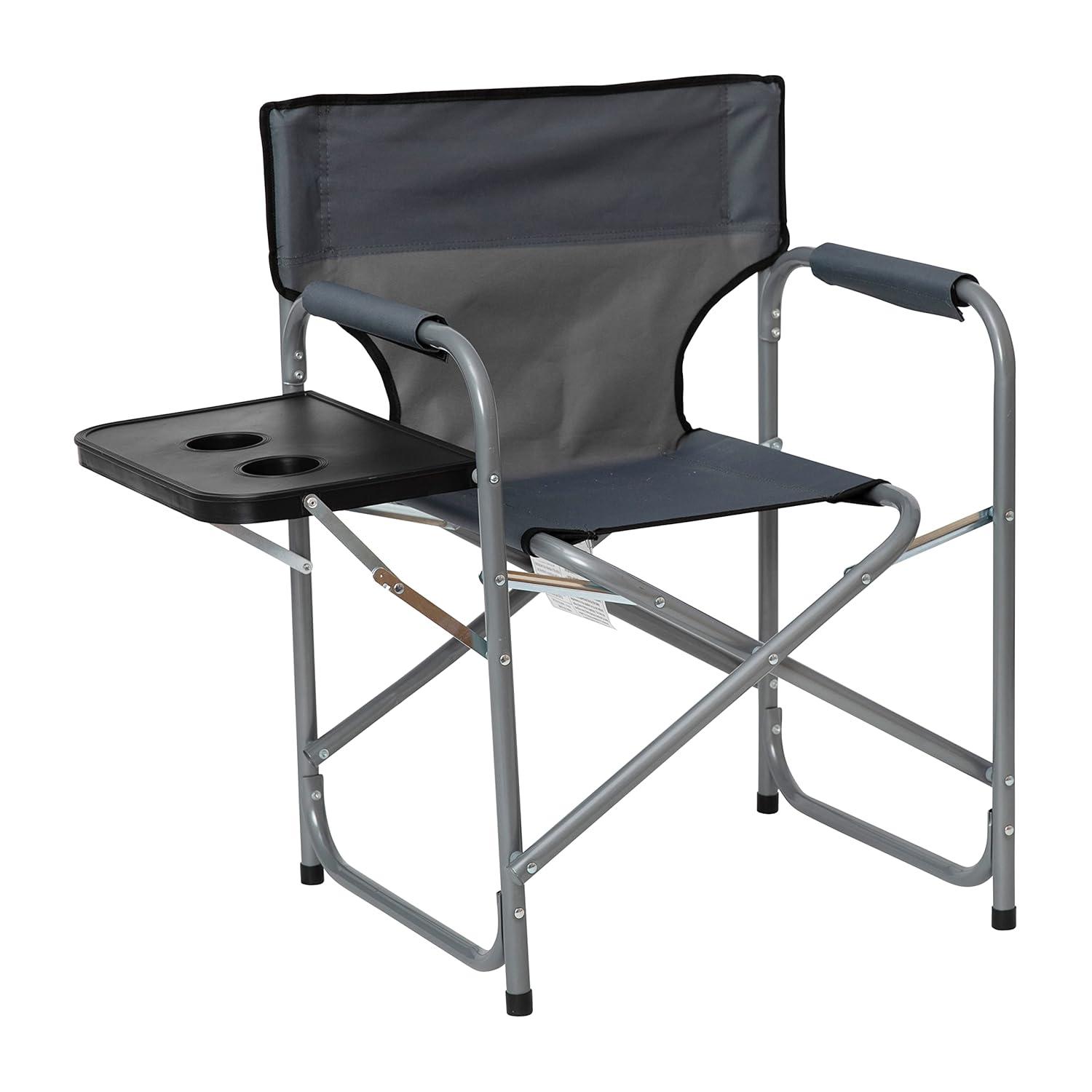 Flash Furniture Steel Camping Chair, Gray