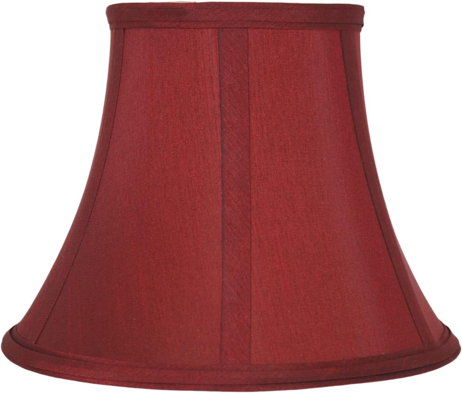 Urbanest Faux Silk Bell Lamp Shade, 5x9x7", Burgundy