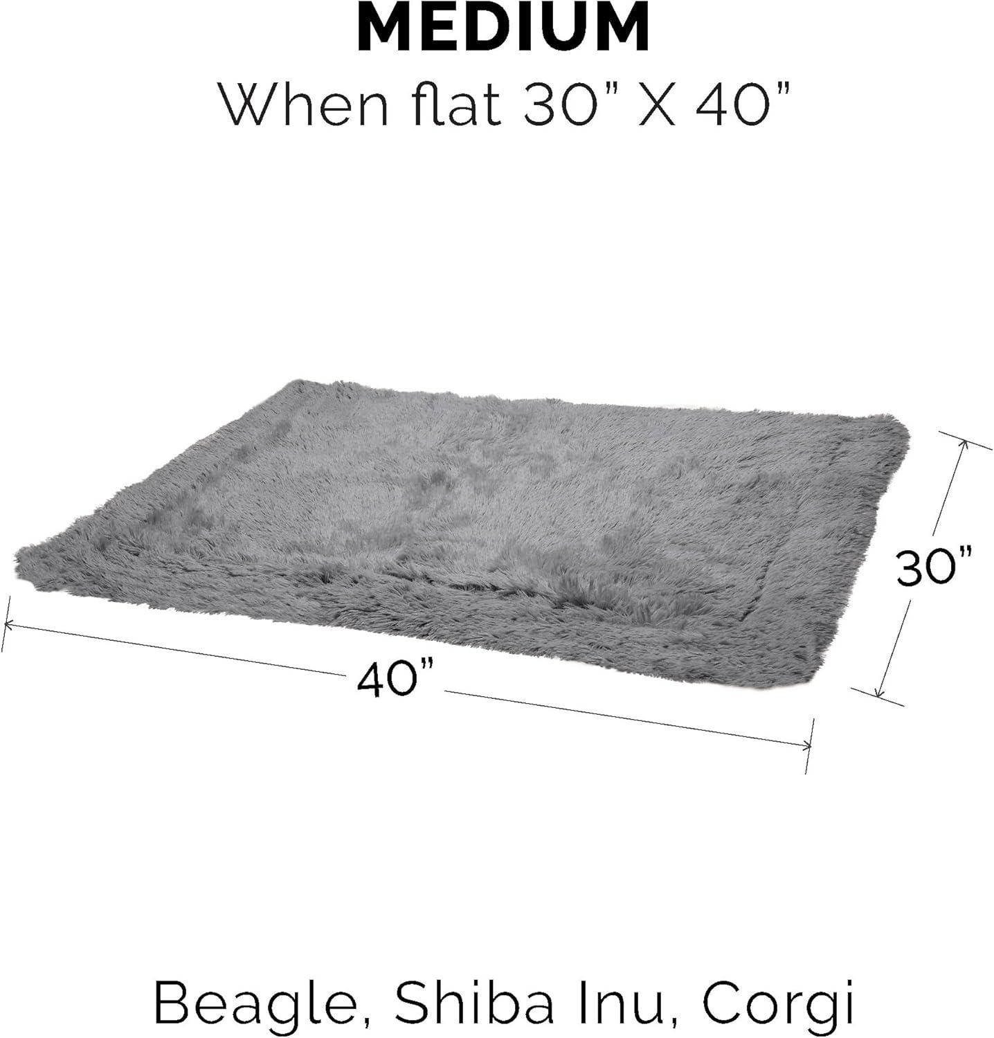 QUALITY FLOORING INC. Waterproof Throw Blanket For Dogs & Indoor Cats, Washable - Shaggy Plush Calming Long Faux Fur & Velvet Dog Blanket