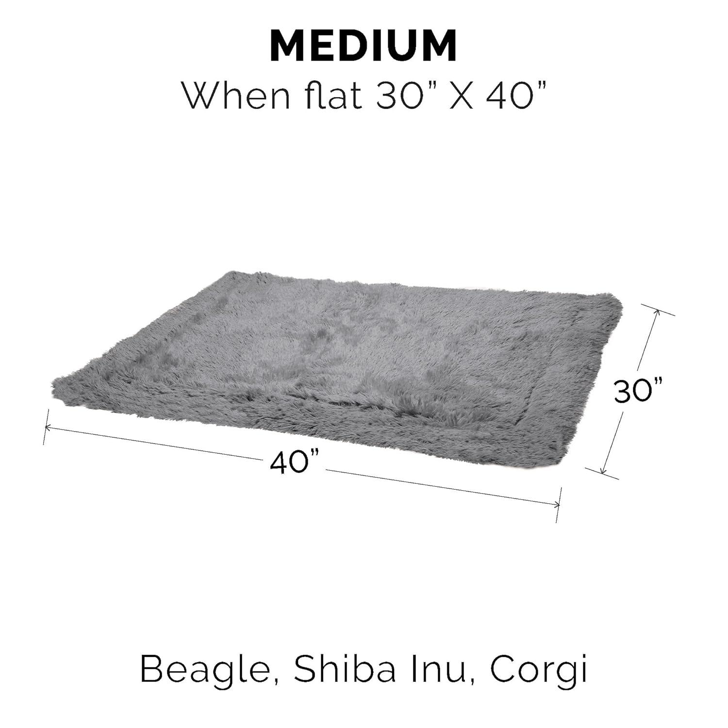 QUALITY FLOORING INC. Waterproof Throw Blanket For Dogs & Indoor Cats, Washable - Shaggy Plush Calming Long Faux Fur & Velvet Dog Blanket
