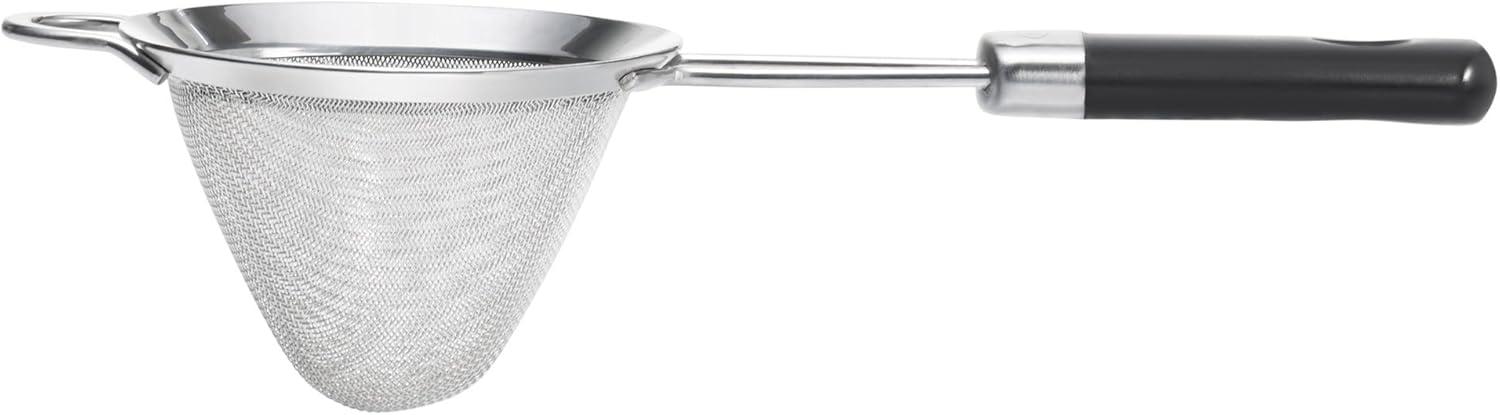 White Stainless Steel Fine Mesh Cocktail Strainer with Soft Handle