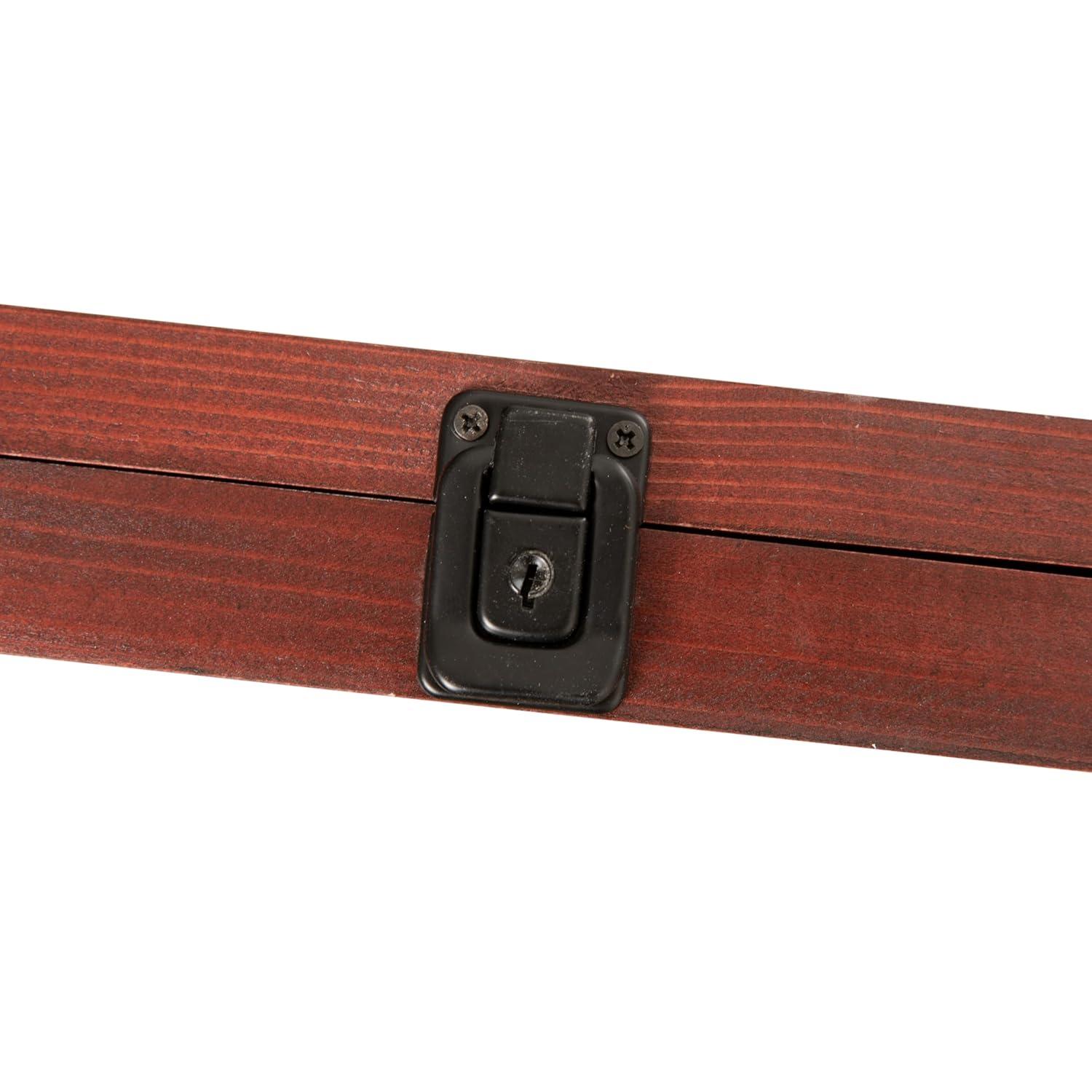 HBCY Creations 24x36 Mahogany Jersey Display Case - Solid Wood with UV Treated Acrylic Window - Anti-Theft Lock with 2 Keys - For All Types of Jerseys