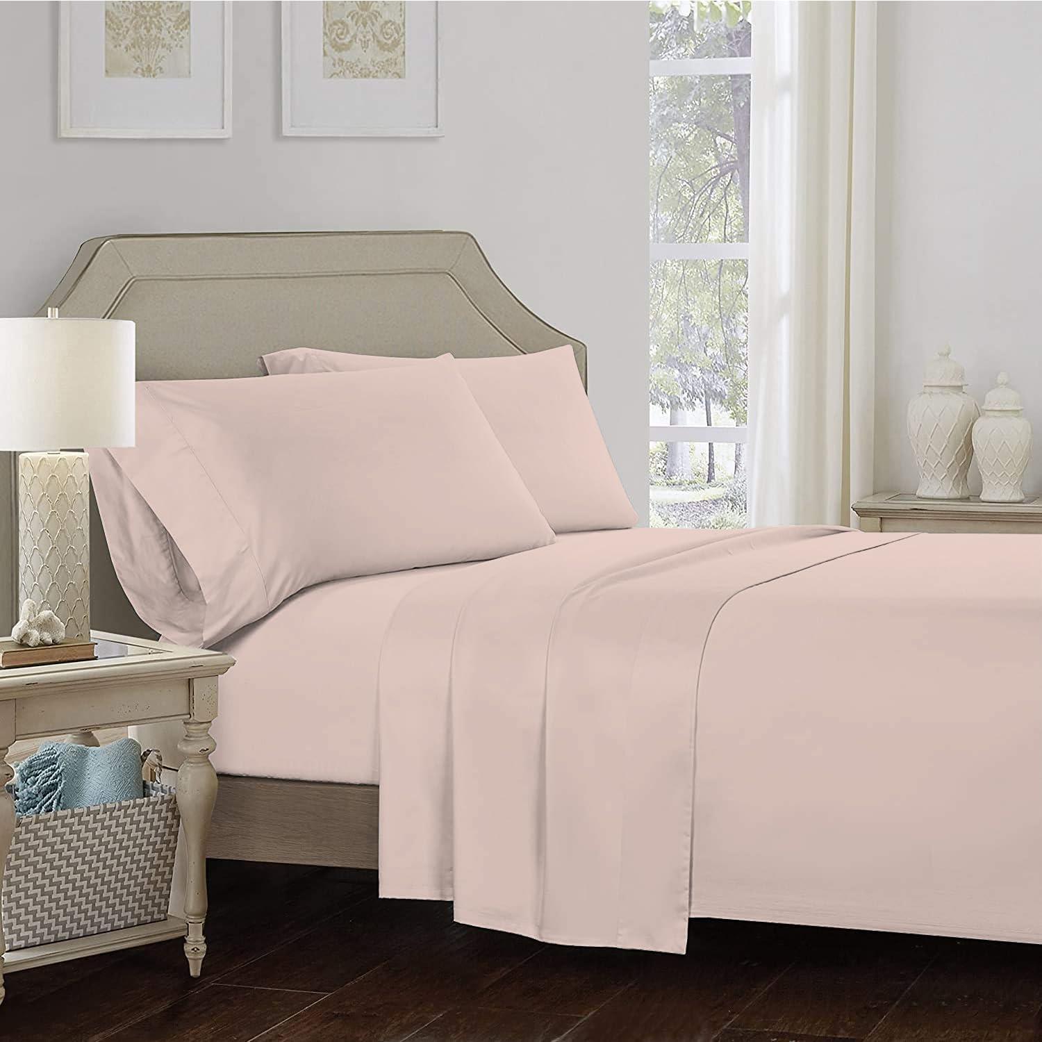 Color Sense 100% Cotton Lightweight Percale Weave Sheet Set