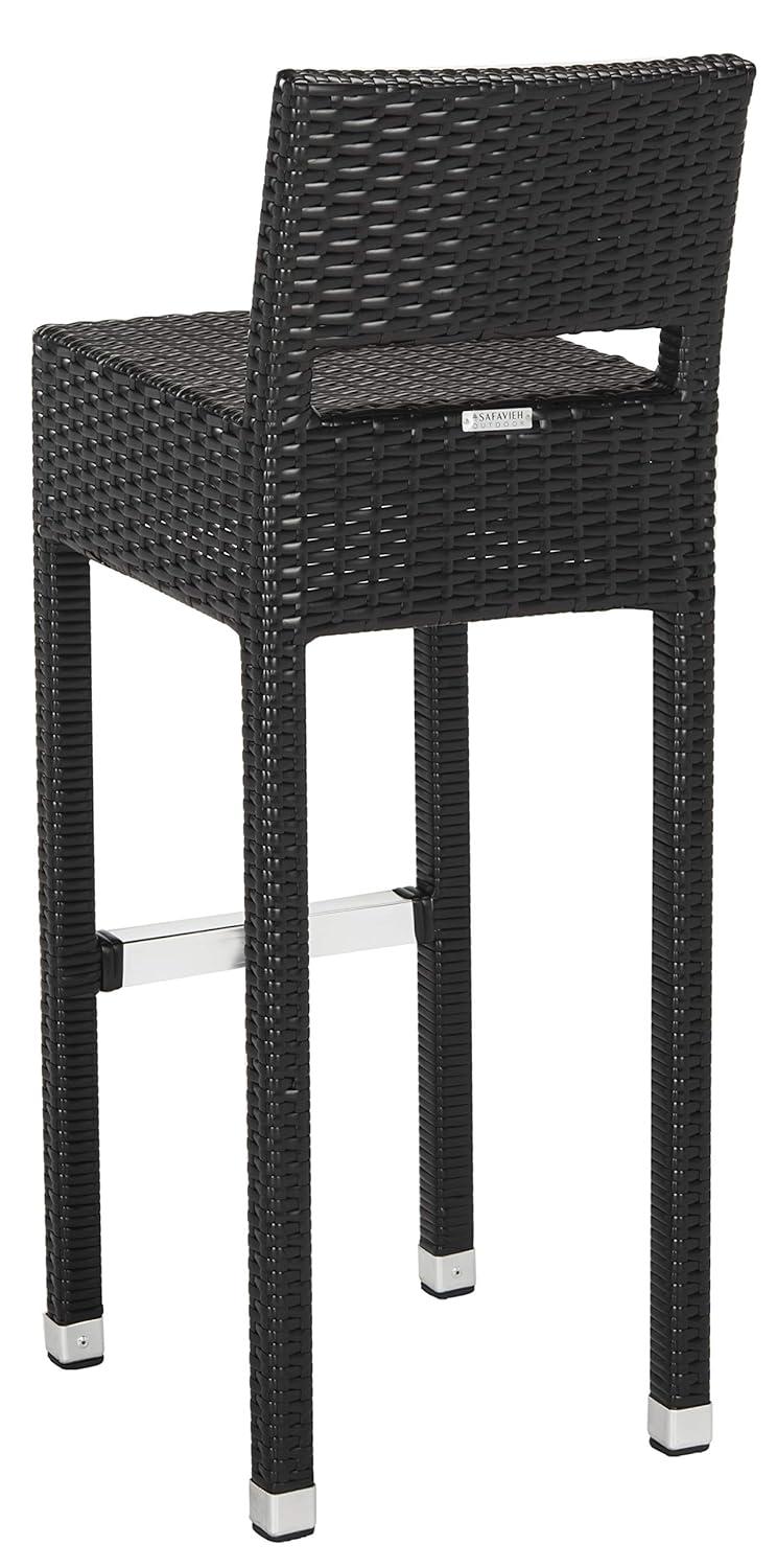 Landry Barstool - Indoor/Outdoor - FOX5212 - Black - Safavieh