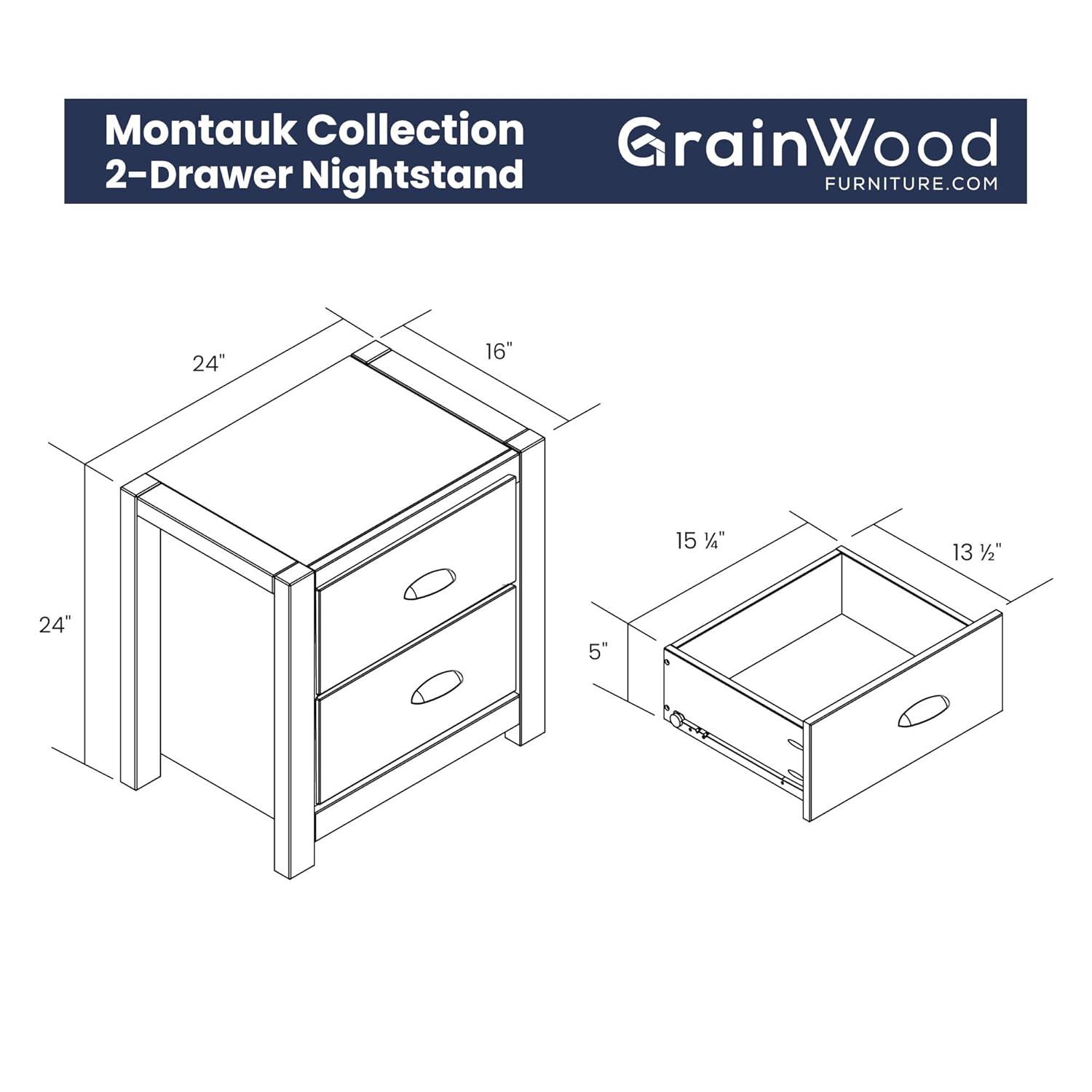 Montauk 24'' W Solid Wood Nightstand