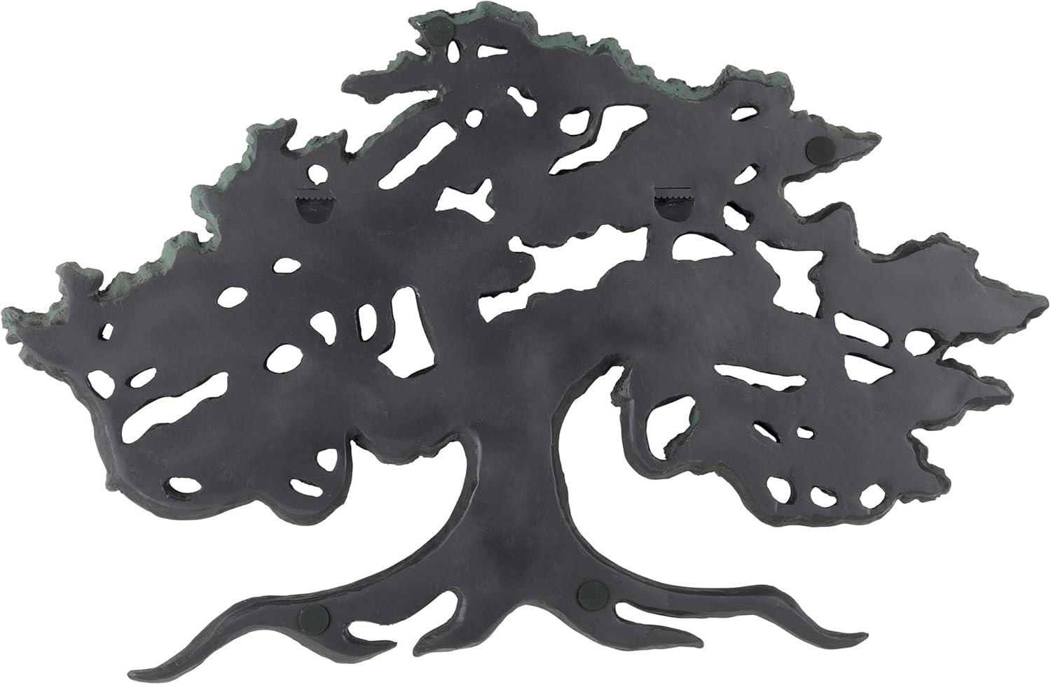 Eternal Tree of Life Large Resin Wall Sculpture in Faux Bronze Verdigris