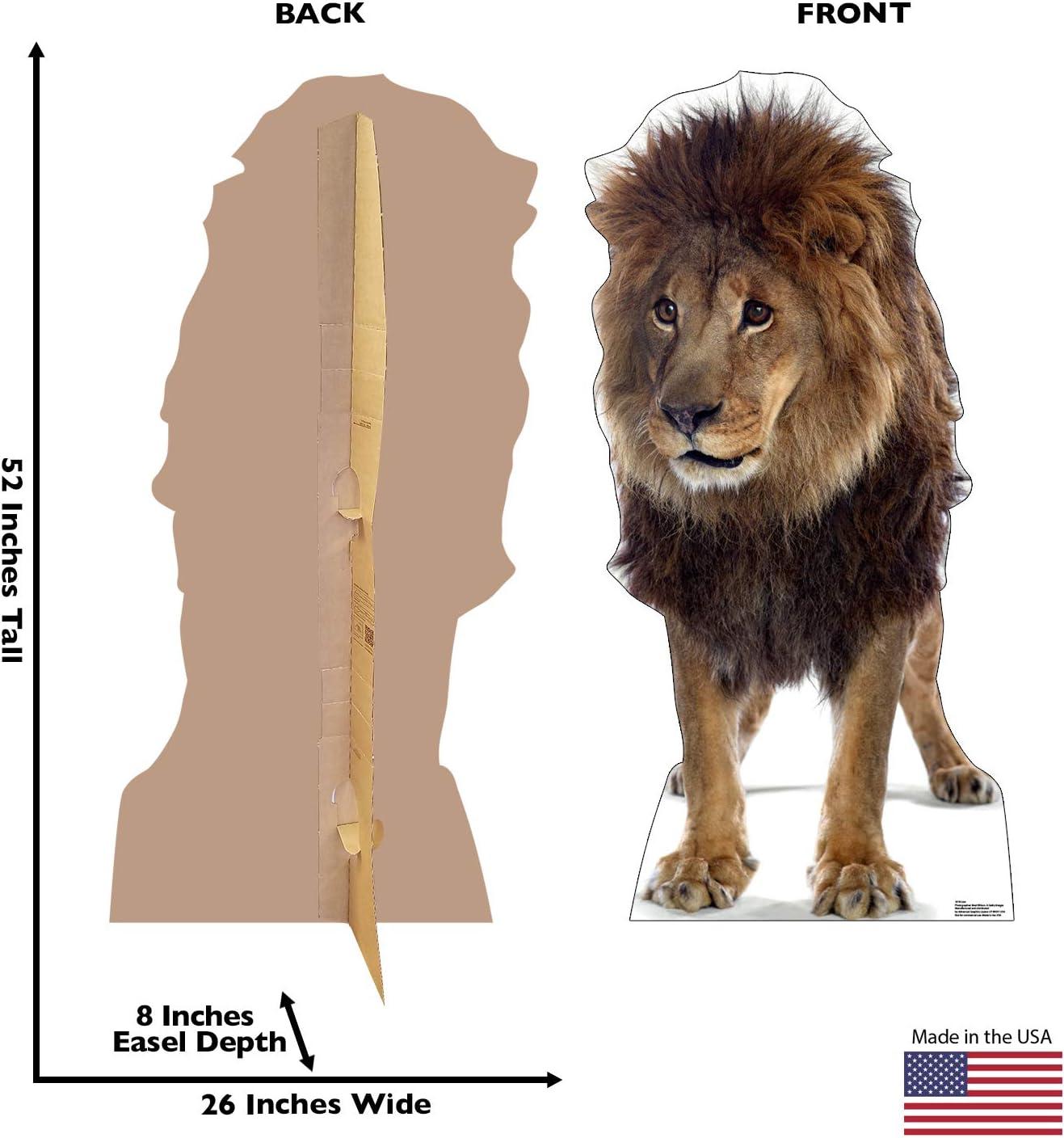 Life-Size Brown Lion Cardboard Standup