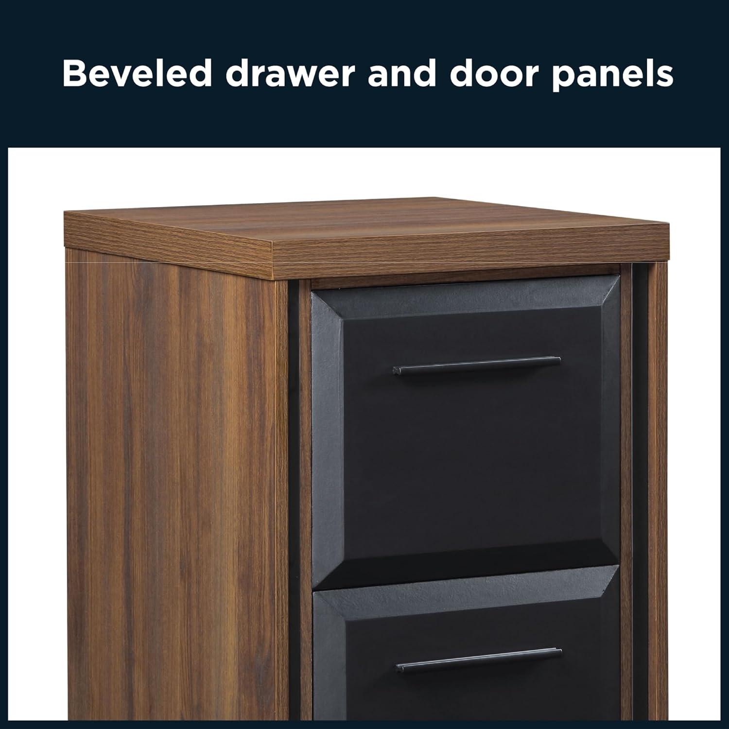 Thomasville® Alderbrook 21"D Vertical 2-Drawer File Cabinet, Walnut/Matte Black