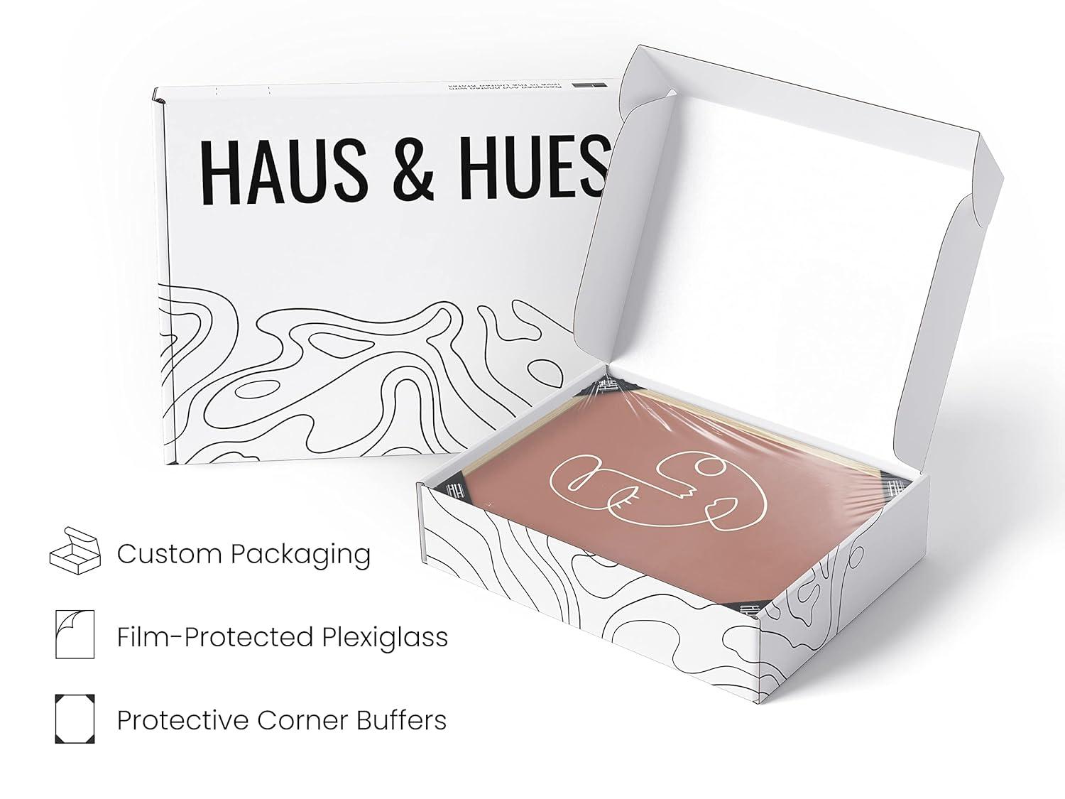 HAUS AND HUES Woman Drawing Line Art Wall Decor - Female Figure Wall Art | Silhouette Drawings Artwork Line Drawing Wall Art Minimalist Wall Decor | 12"x16" UNFRAMED