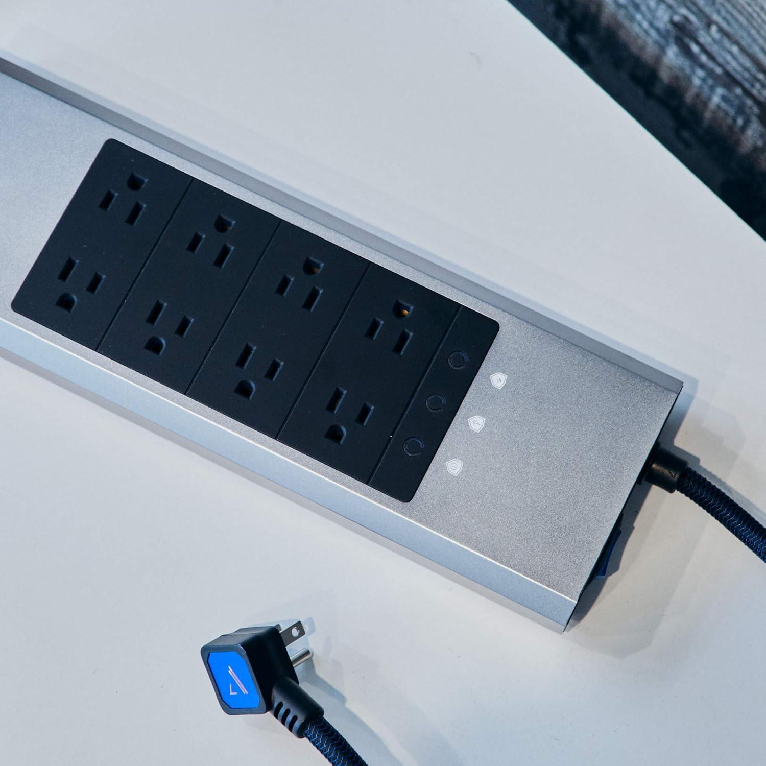 Austere V Series Power 3,000-Joules Surge Protector Power Strip and USB Charger, 8 AC Outlets and 5 OmniPort USB Ports, 6-Ft. Cord, 5S-PS8-US1, 5S-PS8-US1