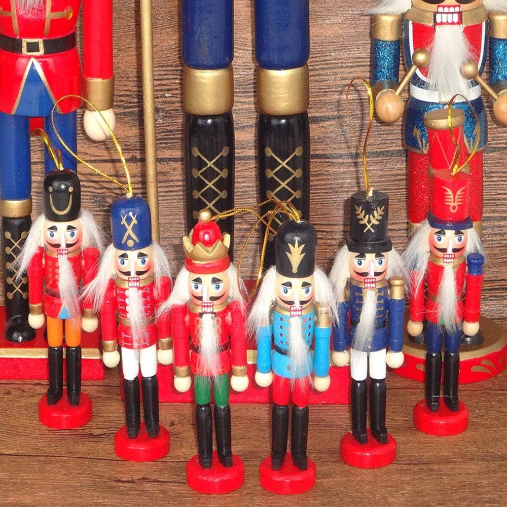 MOMOJIA Nutcracker Soldier Christmas Ornament Gifts Holidays Presents 6 Pcs 13cm Tall