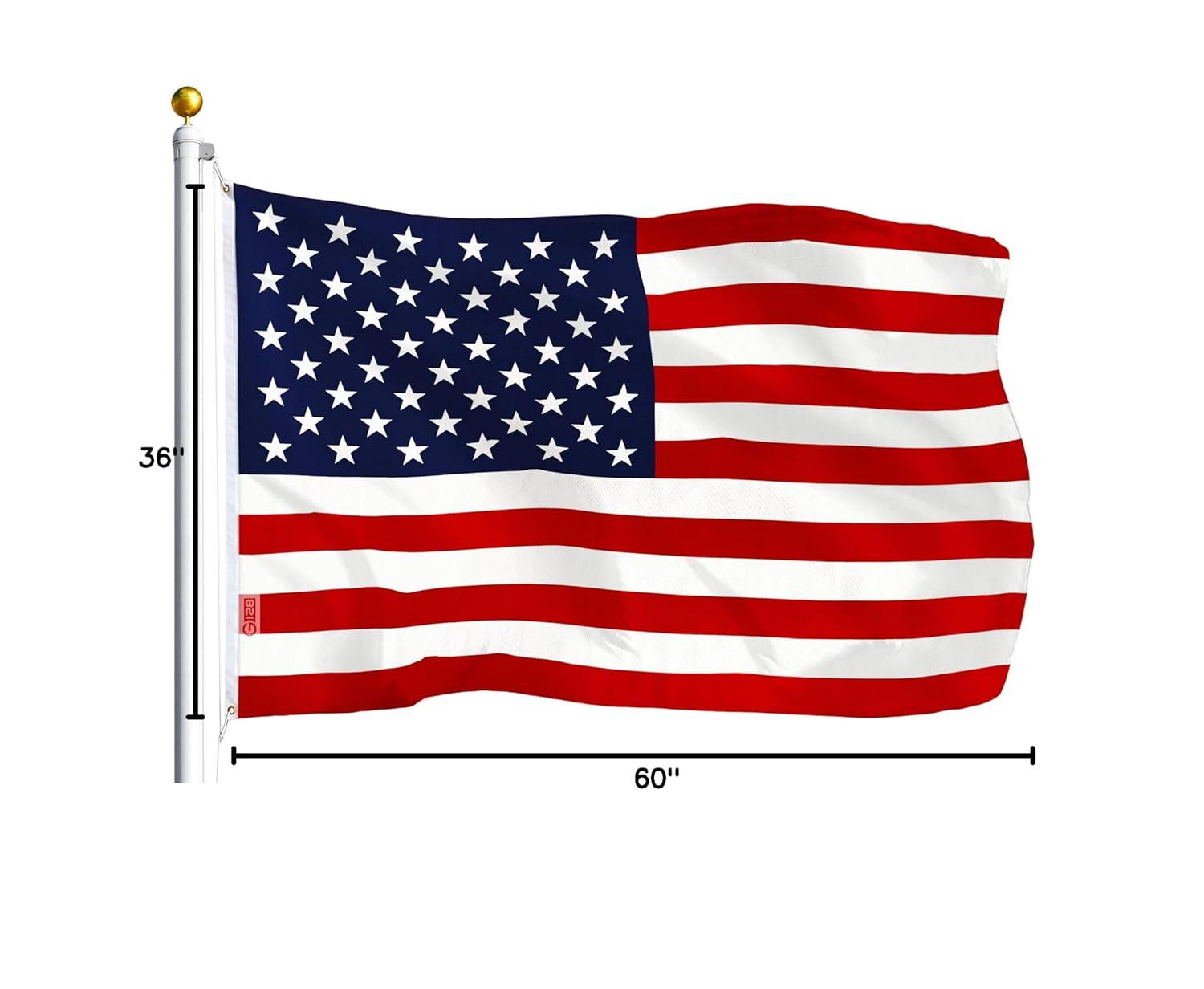 Patriotic USA and Italian Flag Combo Pack, 3x5 Ft Polyester