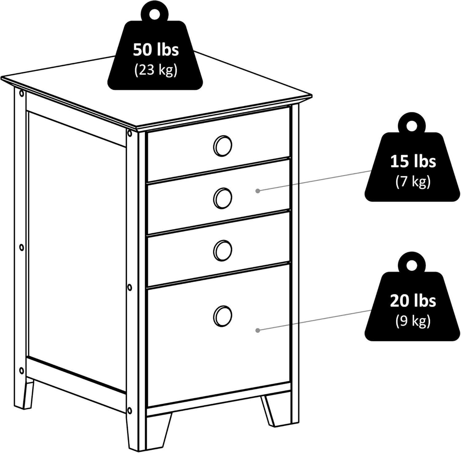 Transitional Honey Brown 3-Drawer Legal Size File Cabinet