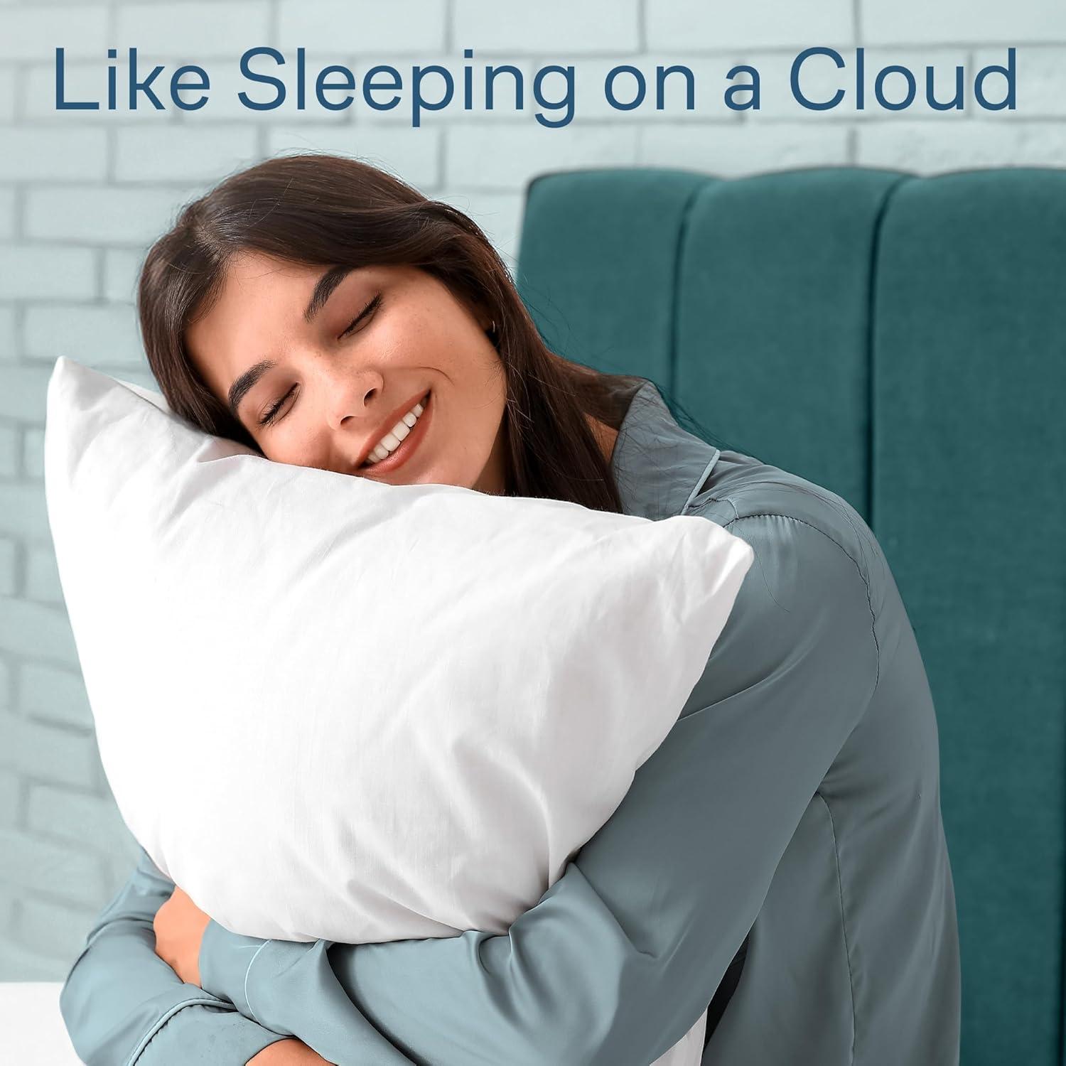 Niagara 4 Pack Waterproof Pillow Protectors King 20x36 Inches Smooth Zipper Premium Encasement Covers Quiet Cases Set White