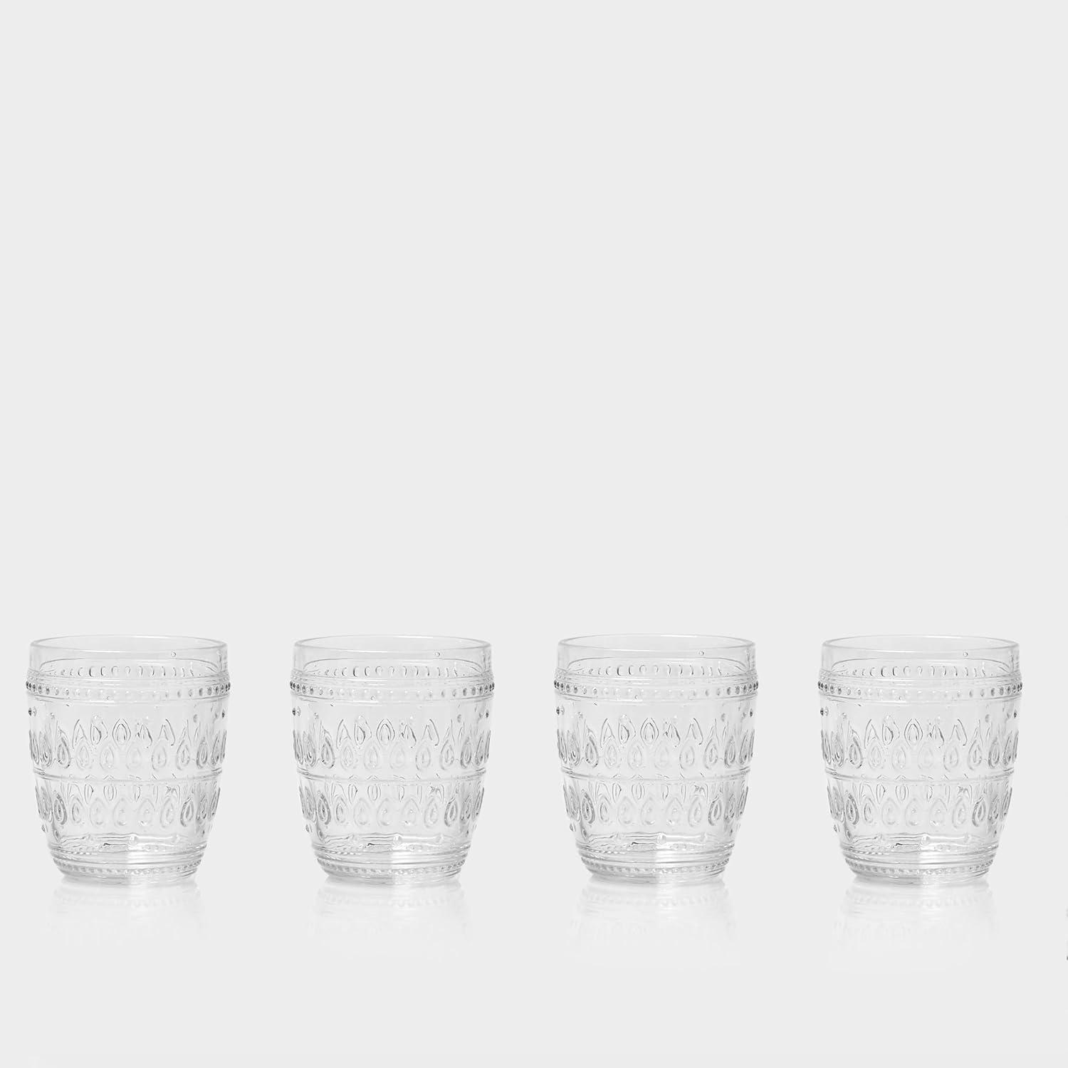 Fez Glassware 12oz Old Fashion Glass Set (Set of 4)