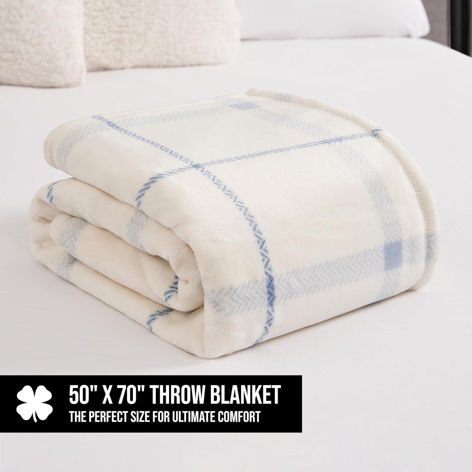 Lucky Brand Lucky Brand Palmdale Reversible Plush & Cozy Thow Blankets - 50" x 70"