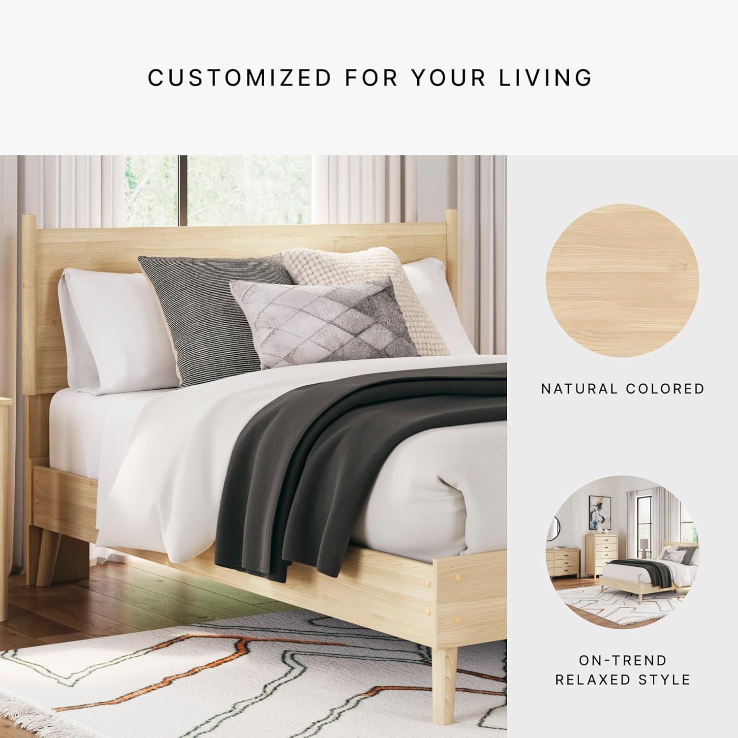 Signature Design by Ashley Cabinella Queen Panel Headboard, Tan