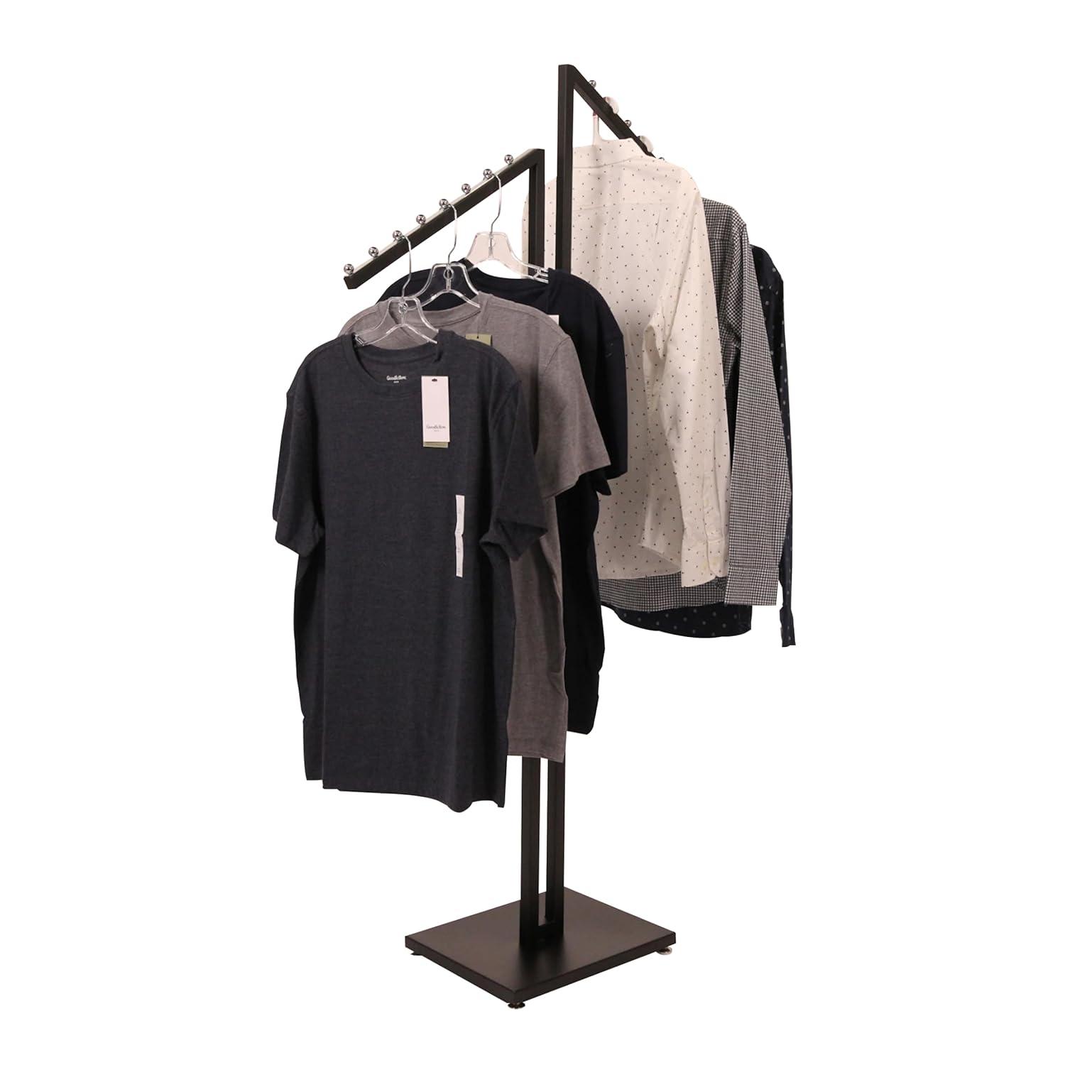 SSWBasics Black 2-Way Clothing Rack with Slant Arms