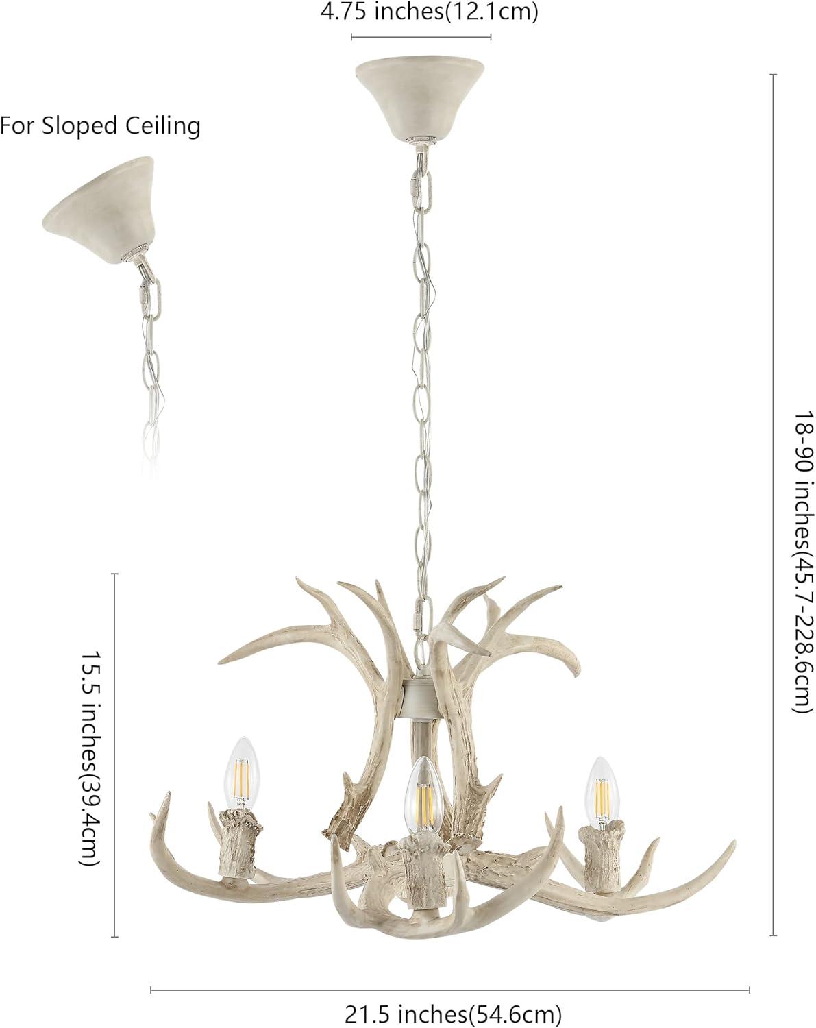 Cenwyn Chandelier - Antique White - Safavieh.