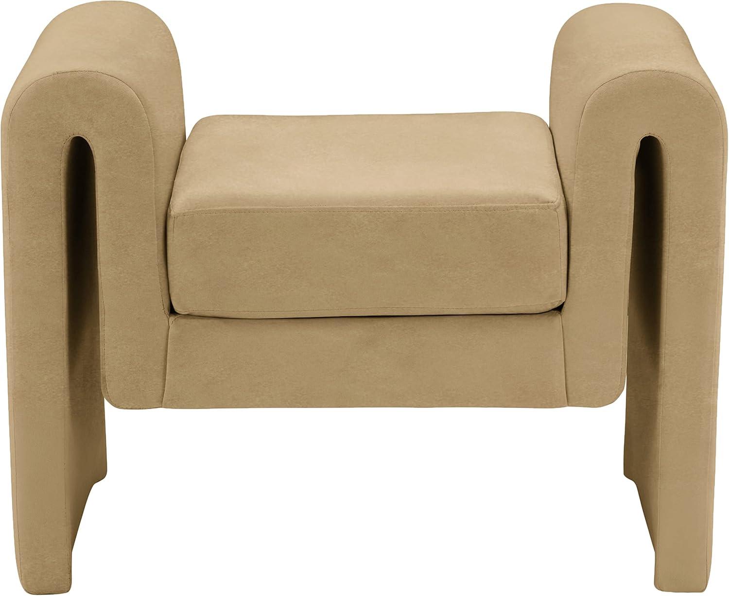 Meridian Furniture Stylus Camel Velvet Bench