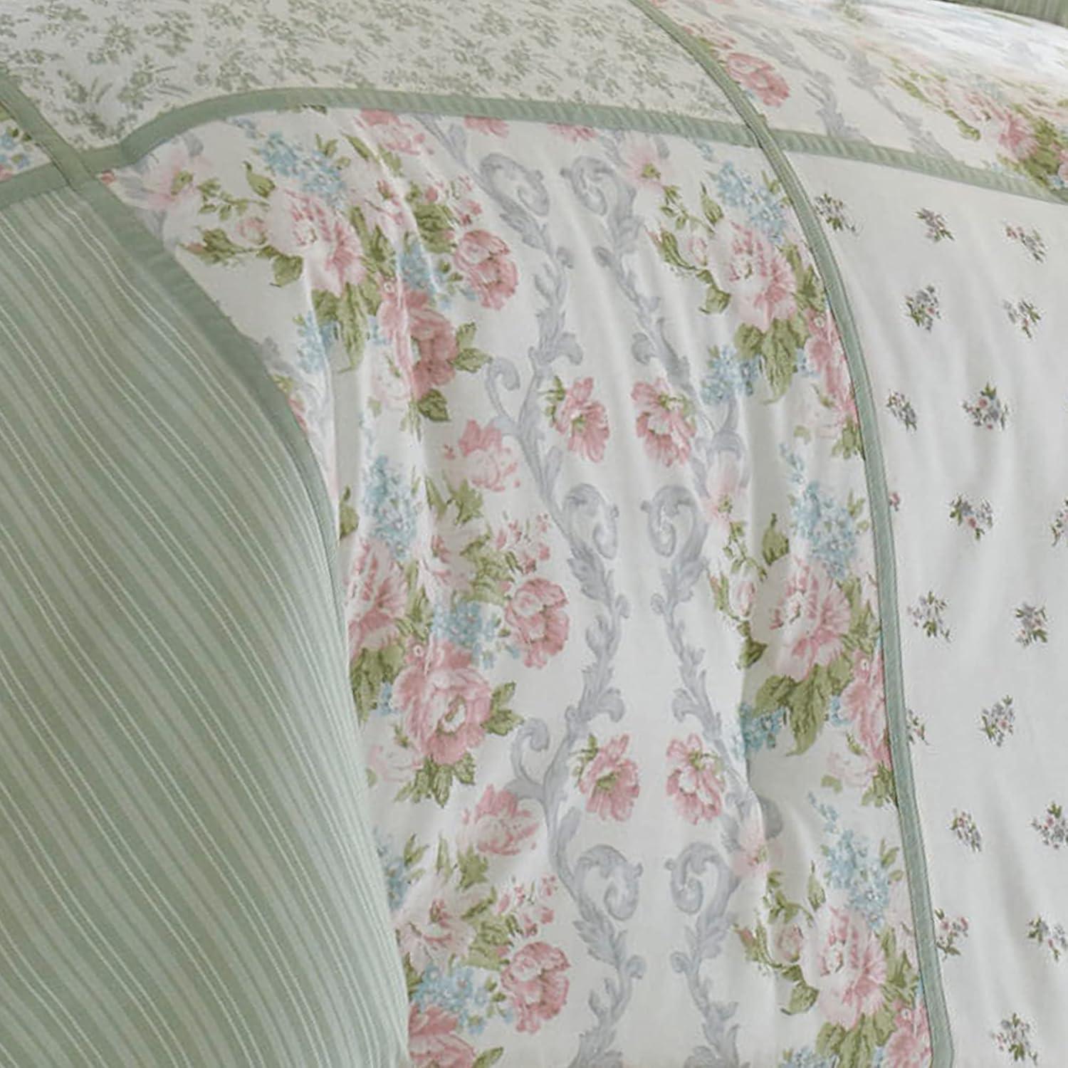 Laura Ashley Laura Ashley Harper Green Cotton Comforter Set