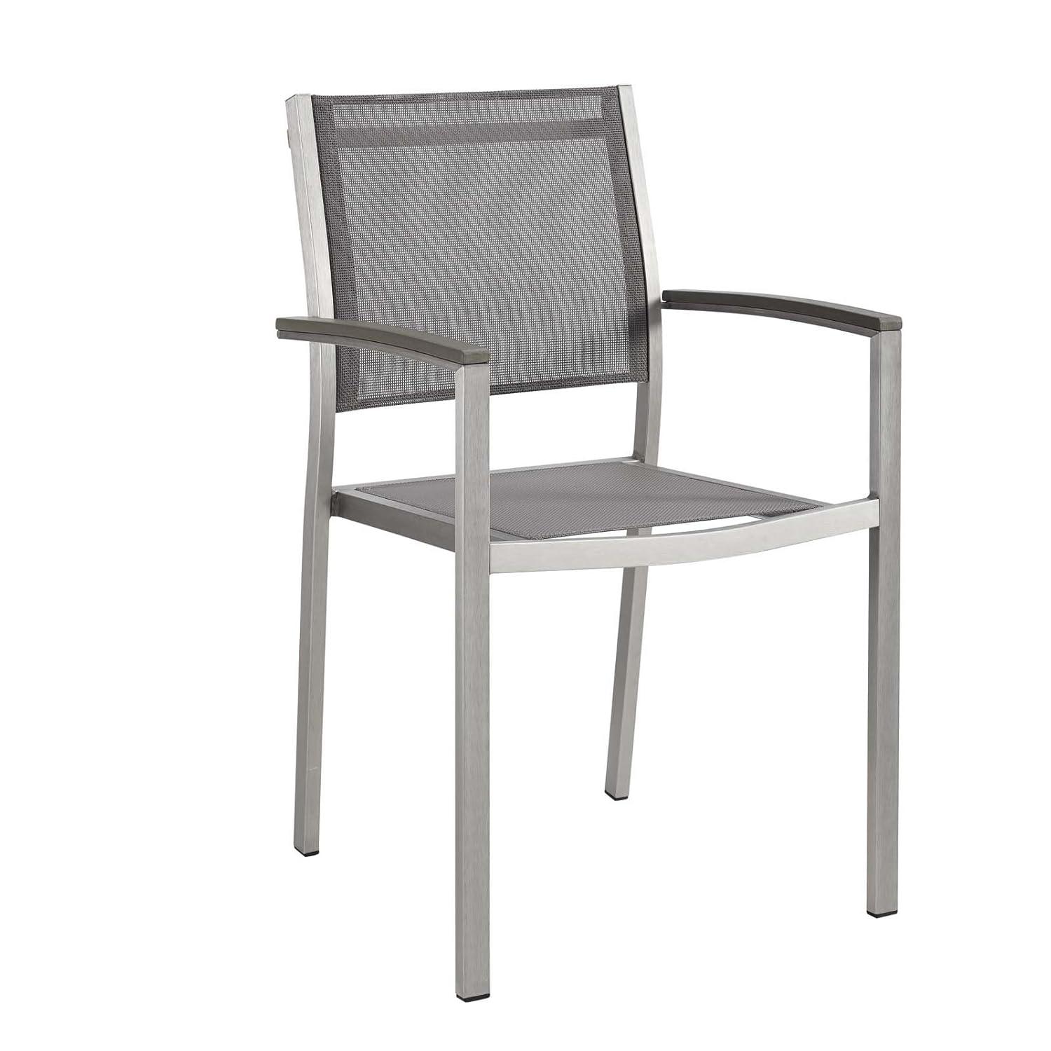 Modway Shore Dining Chair Outdoor Patio Aluminum (Set of 2)