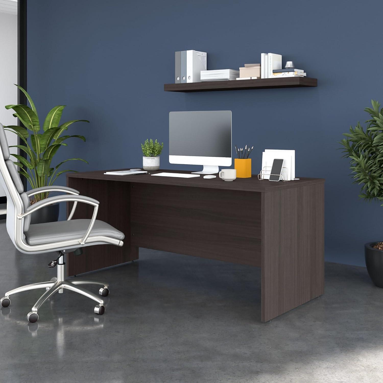 Studio C 60W x 30D Office Desk in Storm Gray - Engineered Wood