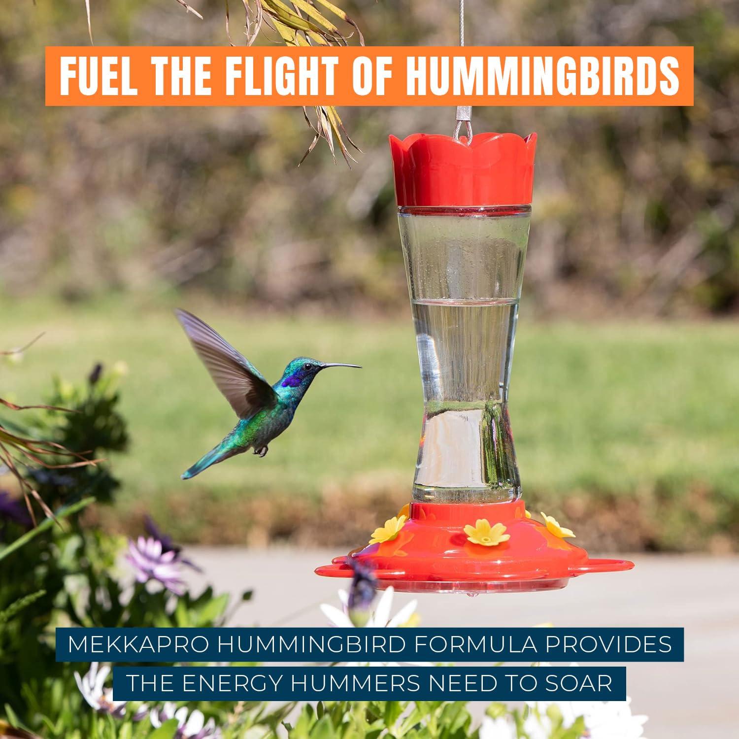 MEKKAPRO Premium Hummingbird Nectar - 60oz - Attract, Delight, and Energize Your Garden with Our Irresistible Sugar-Packed Formula - No Mess, No Fridge Needed - Ready-to-Use Convenience