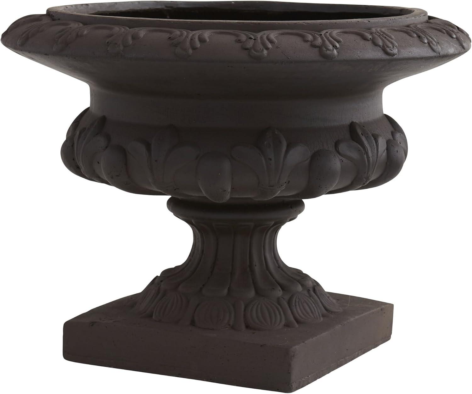 Nearly Natural 12.5in. Iron-finish Decorative Urn (Indoor/Outdoor)