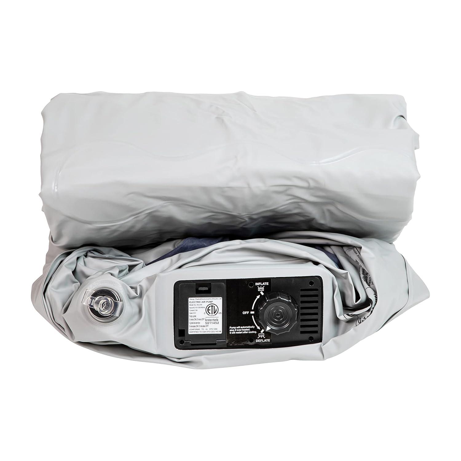 Flash Furniture 18 inch Air Mattress with ETL Certified Internal Electric Pump and Carrying Case - Twin