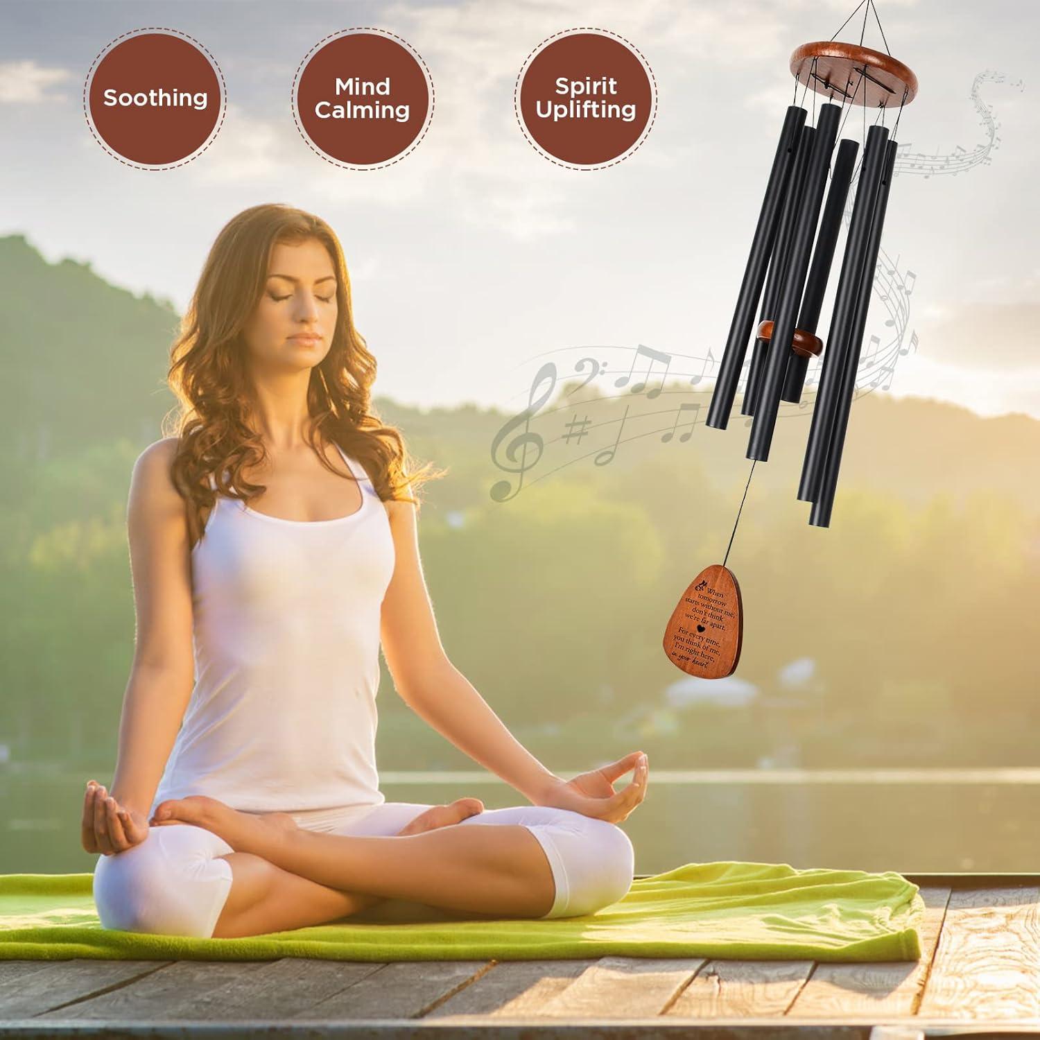 Sympathy Gifts for Loss of Loved One 32" Memorial Wind Chimes for Loss of Loved One Bereavement Condolence Gifts Sympathy Windchimes Memory Wind Chime with Memorial Card