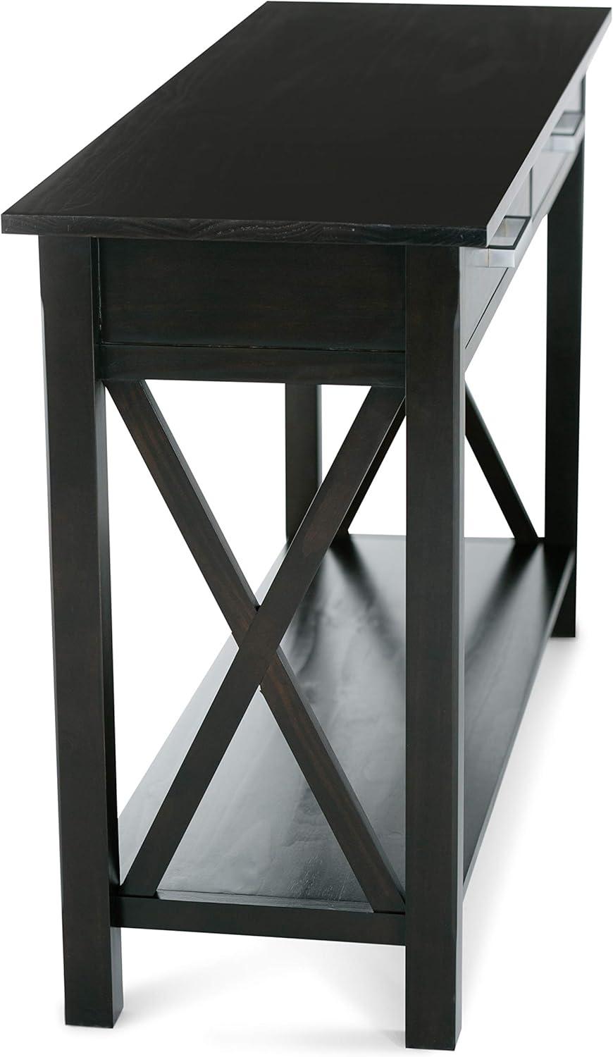 Simpli Home Kitchener 47"W Solid Wood Contemporary Storage Console Table with 2 Drawers and Bottom Storage Shelf