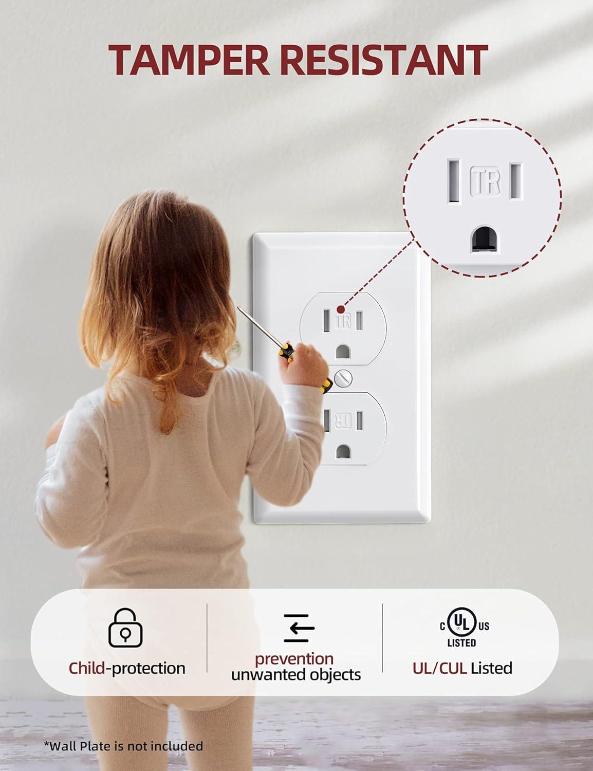 15 Tamper Resistant Duplex Outlet