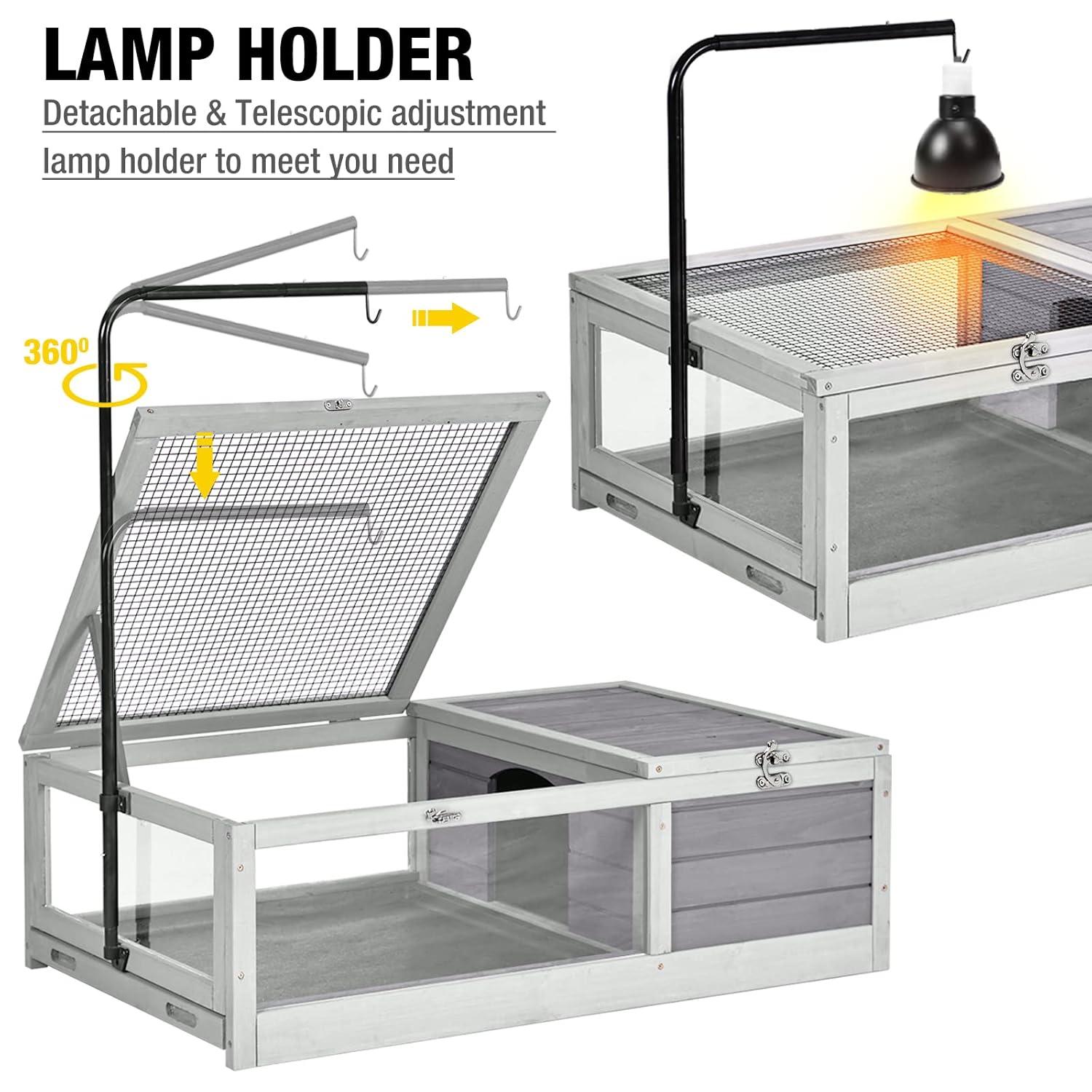 Aivituvin Wooden Tortoise Habitat | Reptile Cage-AIR55