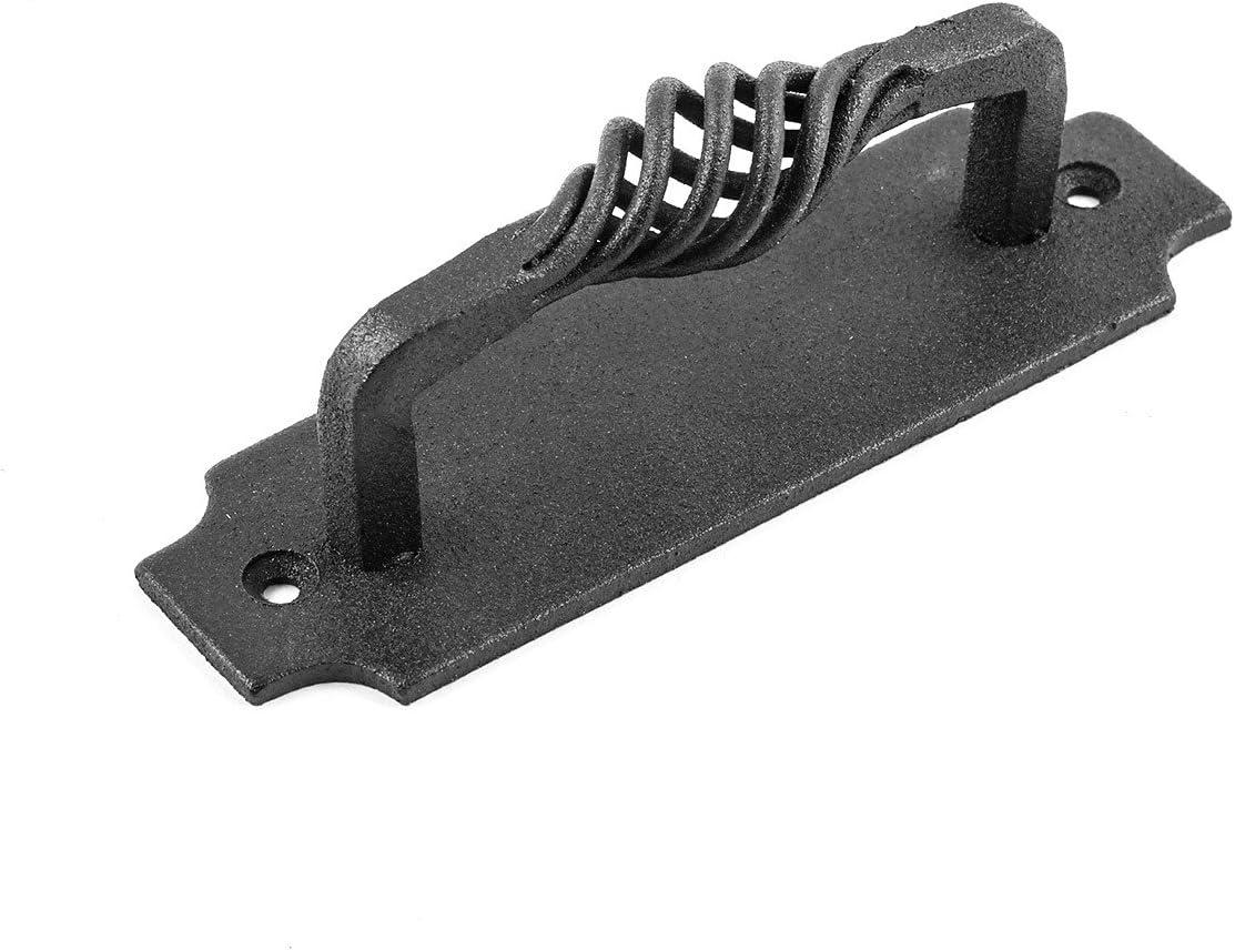 Renovators Supply Cabinet Handles 5.24" Black Wrought Iron Pull Handle Antique Colonial Birdcage Style Drawer and Dresser Door Handles w/Screws Pack of 2