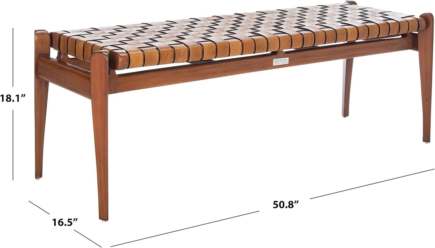 Kenan Genuine Leather Bench