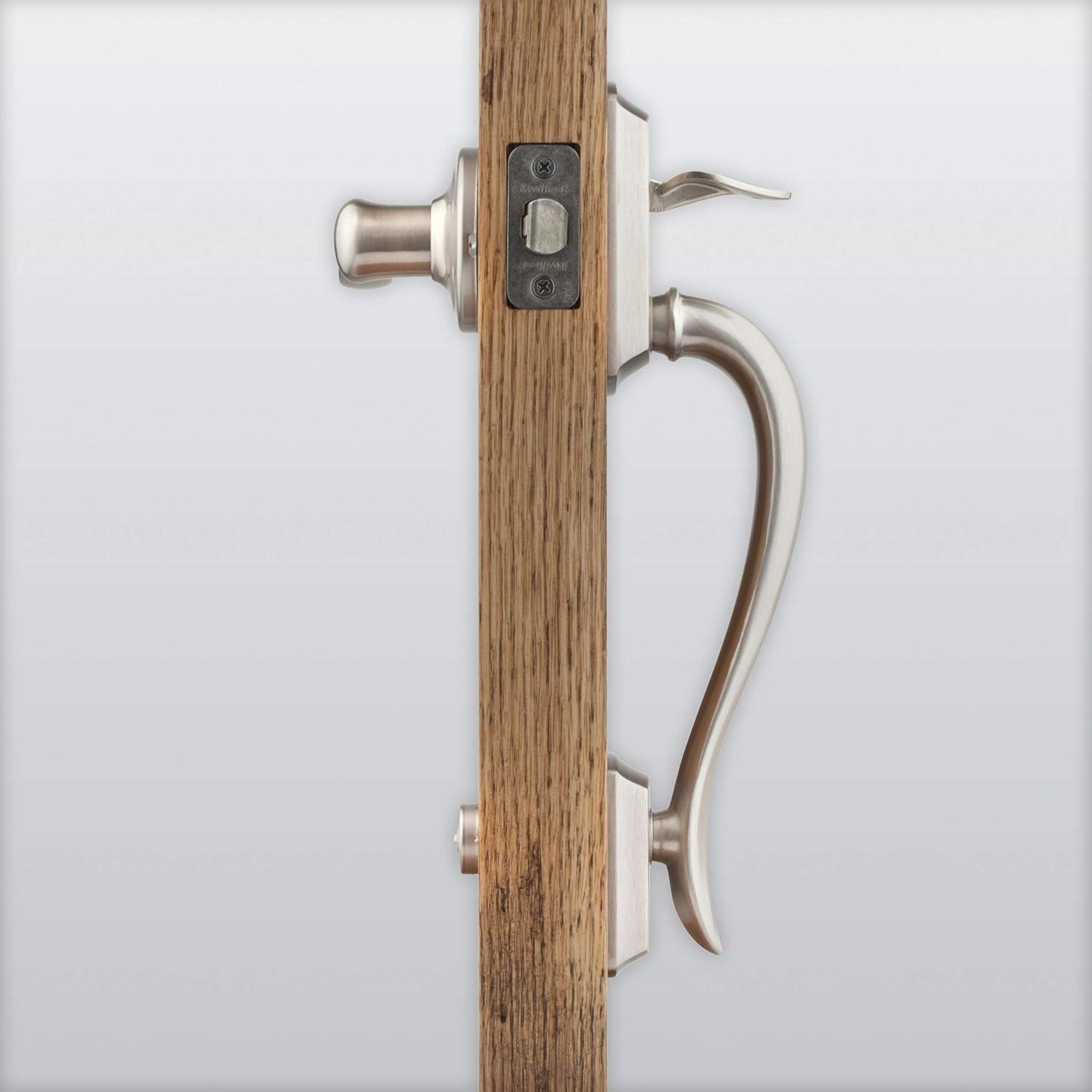 Avalon Satin Nickel Entry Door Handleset with Tustin Lever