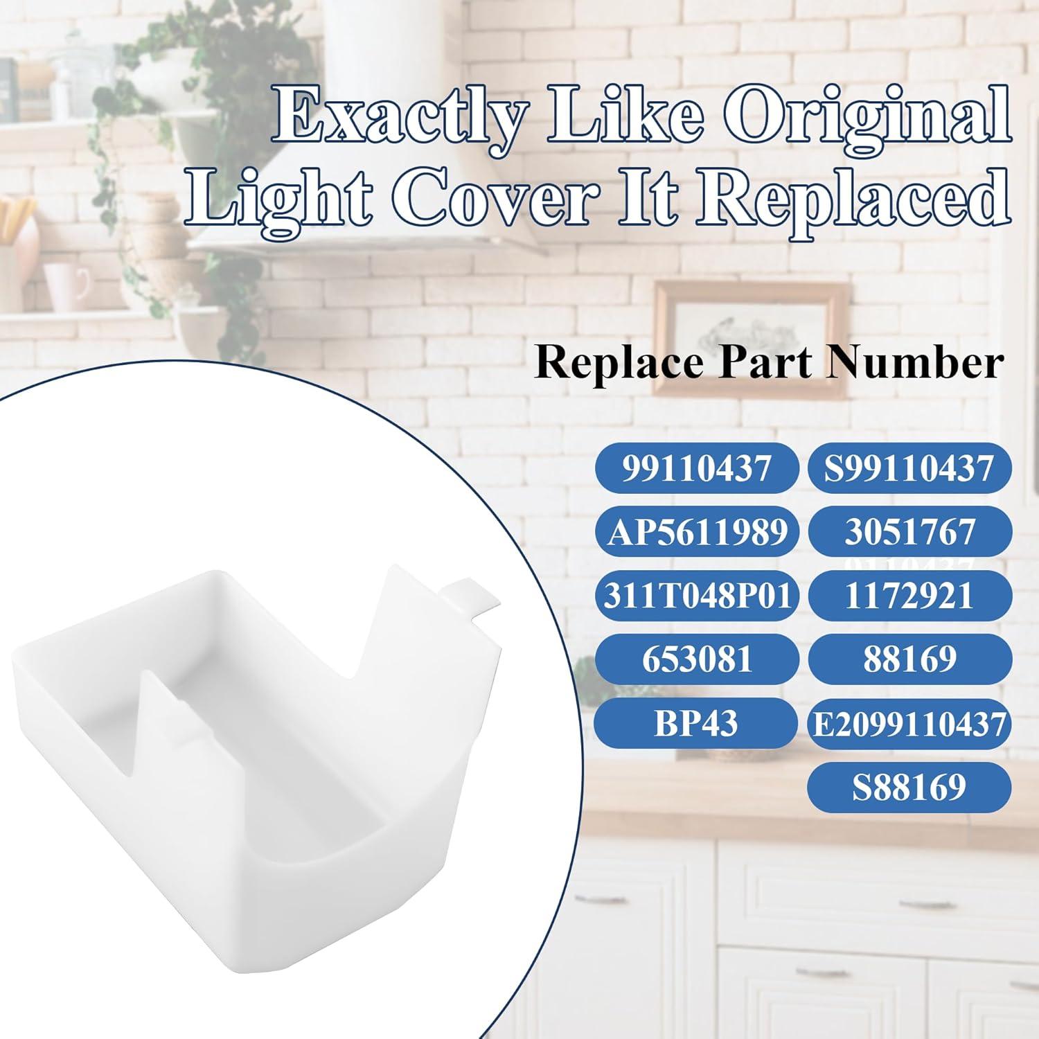 WeiLaiKeQi 99110437 Range Hood Light Lens Cover Lightweight Easy to Install Replacement