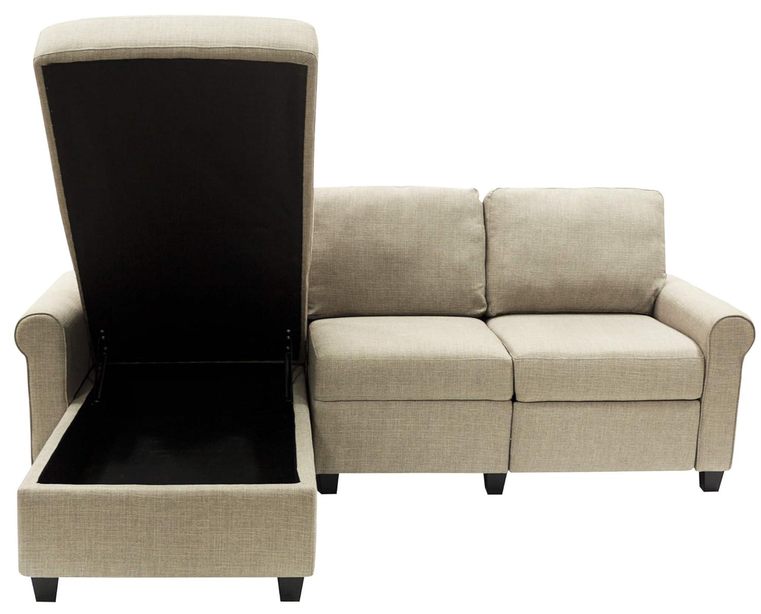 Serta Copenhagen Reclining Sectional Sofa with Storage Chaise