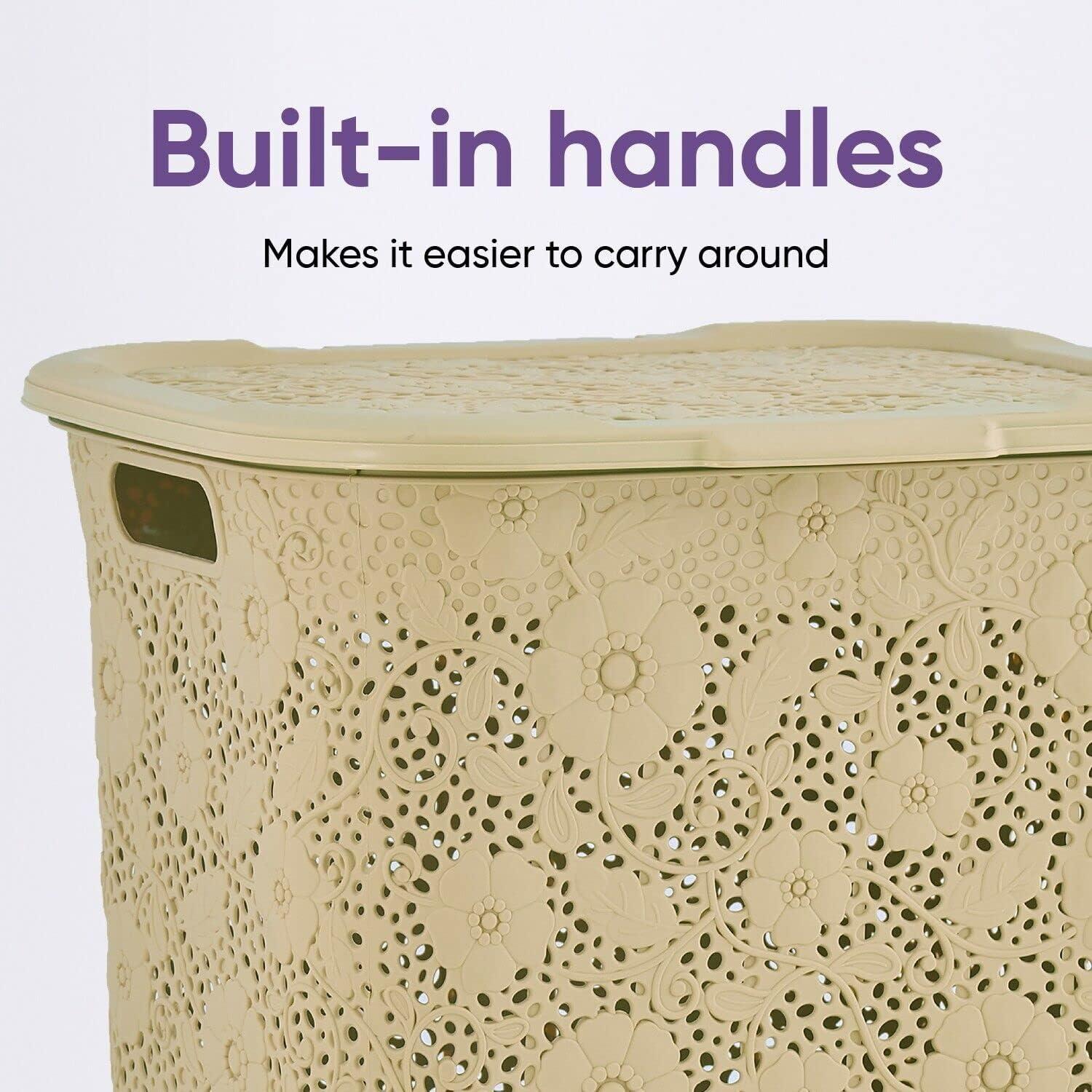 House of Hampton® Plastic Laundry Hamper with Handles